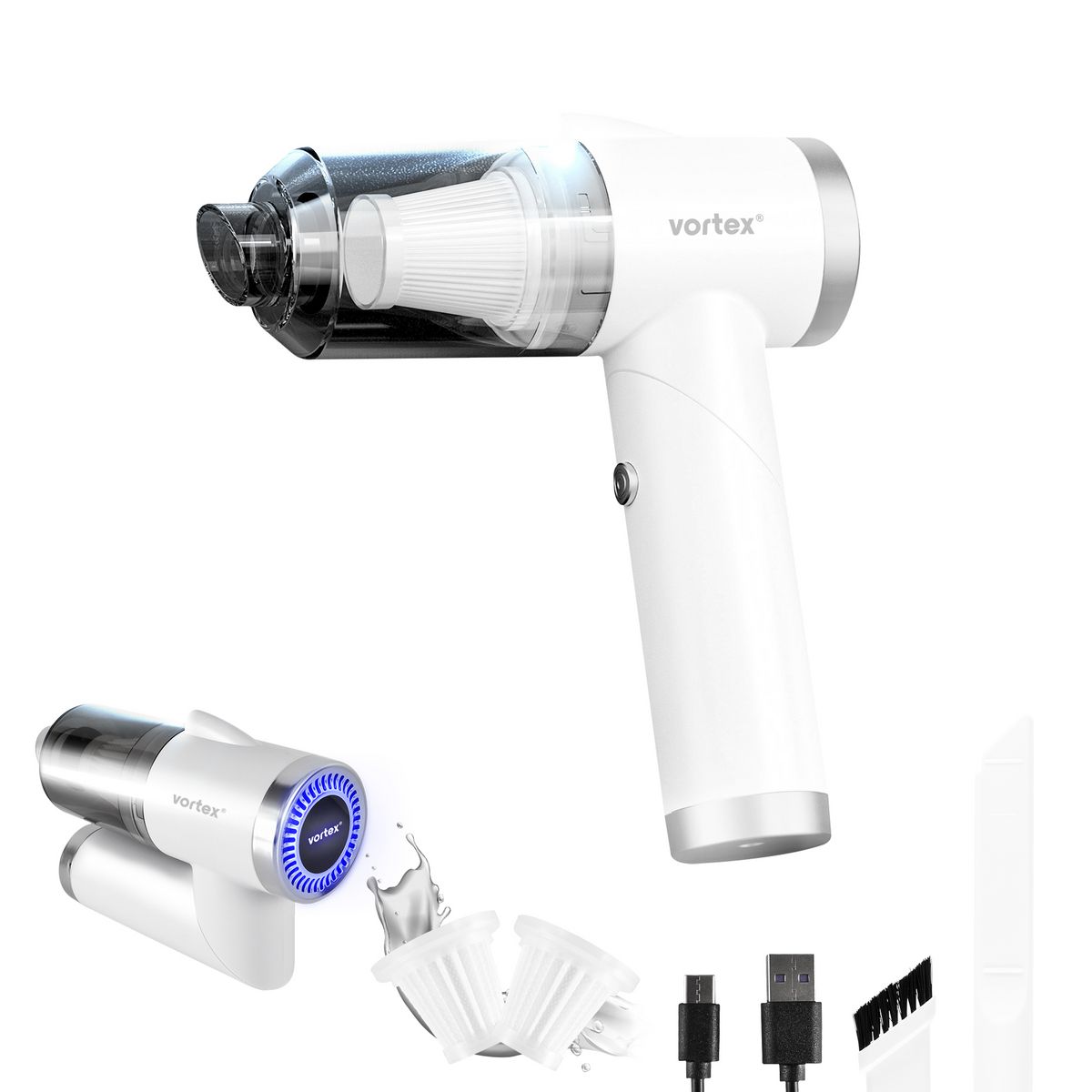 VORTEX Aspirateur à main CRC90 - Blanc