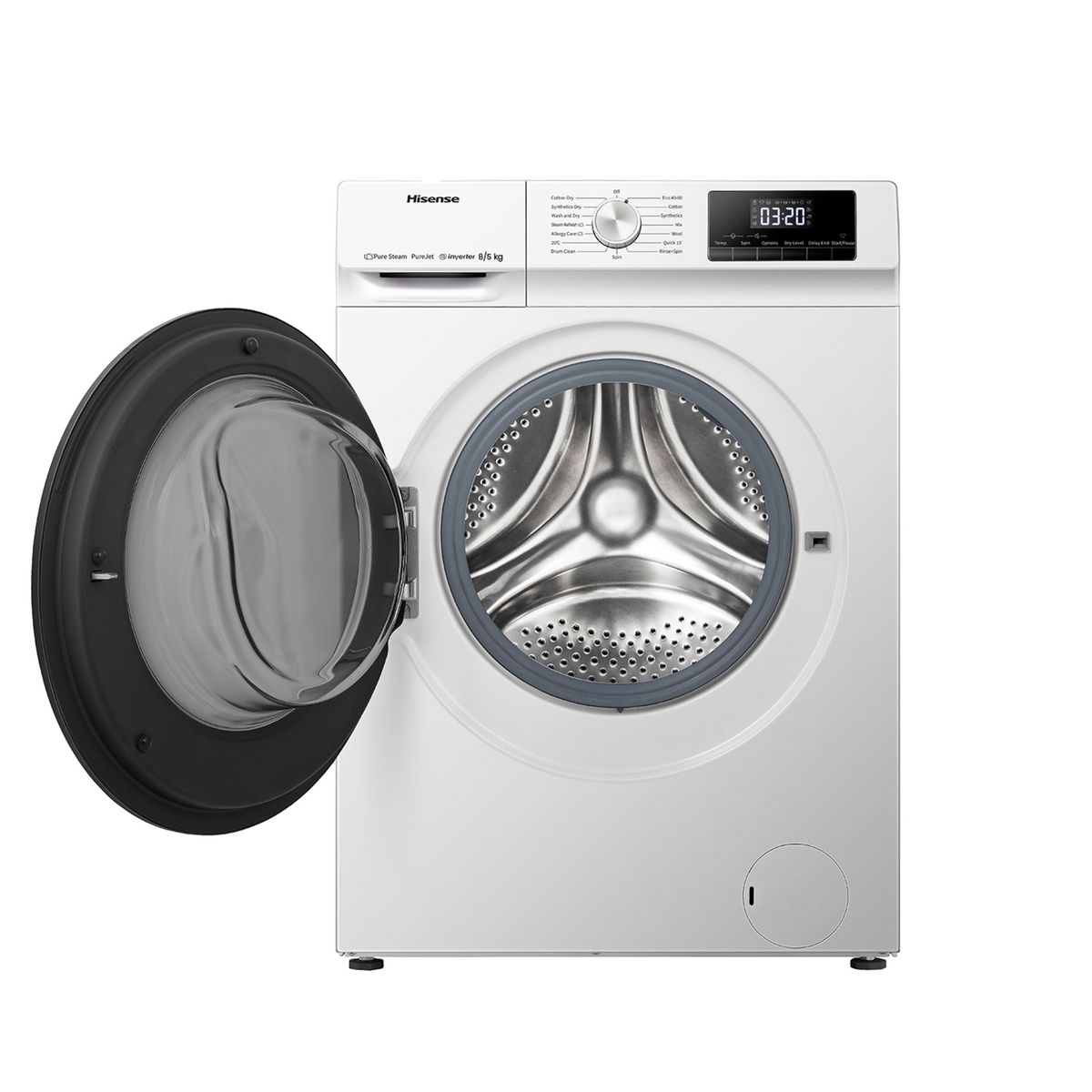HISENSE Lave linge séchant hublot WDQA8014EVJM, 8 kg de lavage, 5 kg de séchage, 1400 T/min, A