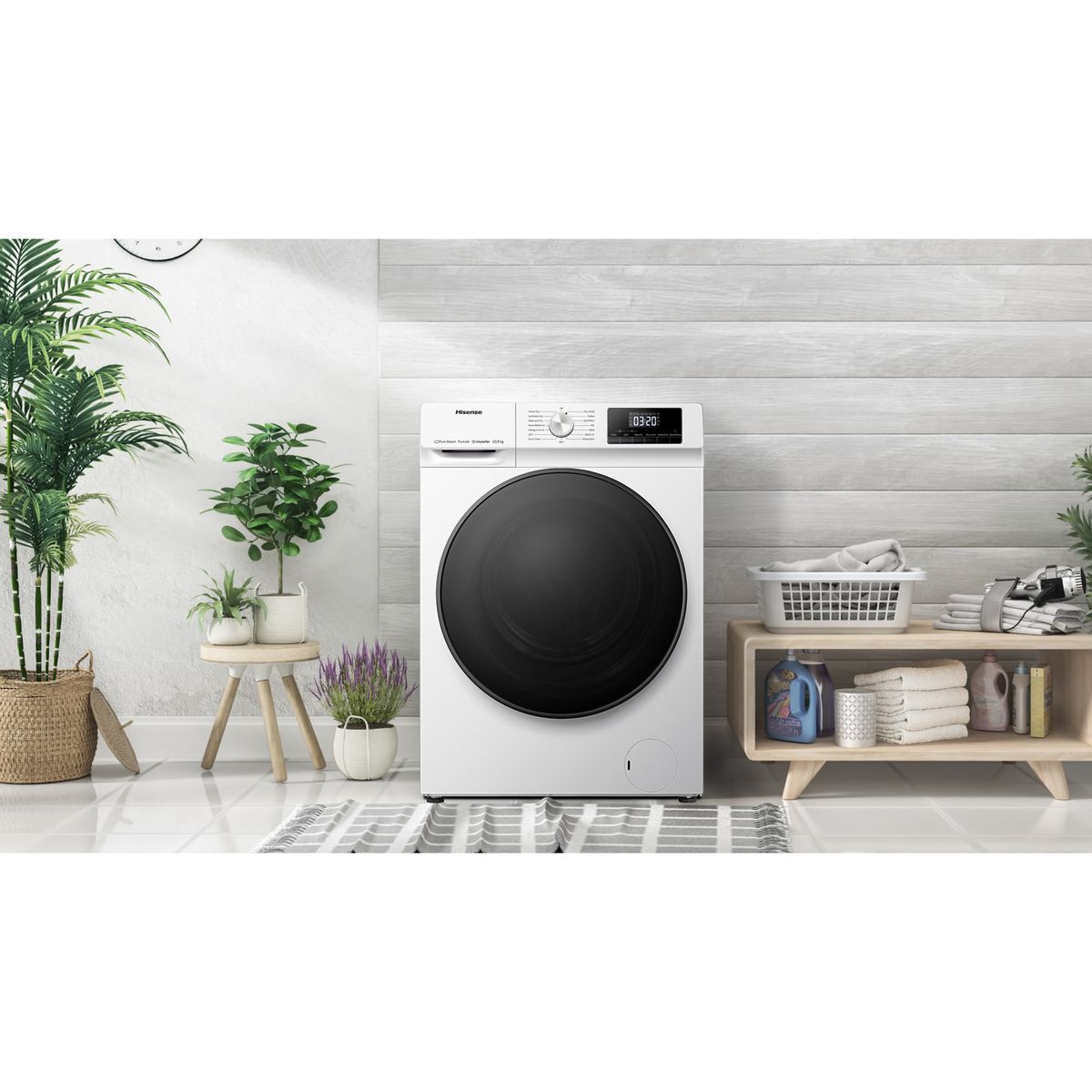 HISENSE Lave linge séchant hublot WDQA8014EVJM, 8 kg de lavage, 5 kg de séchage, 1400 T/min, A
