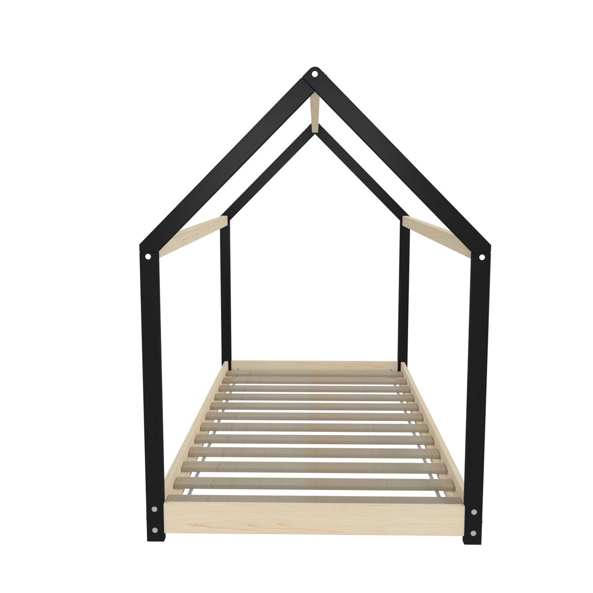 Lit cabane enfant en bois massif 90 x 190 cm LOUIS