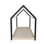 Voir la diapositive 3 : Lit cabane enfant en bois massif 90 x 190 cm LOUIS