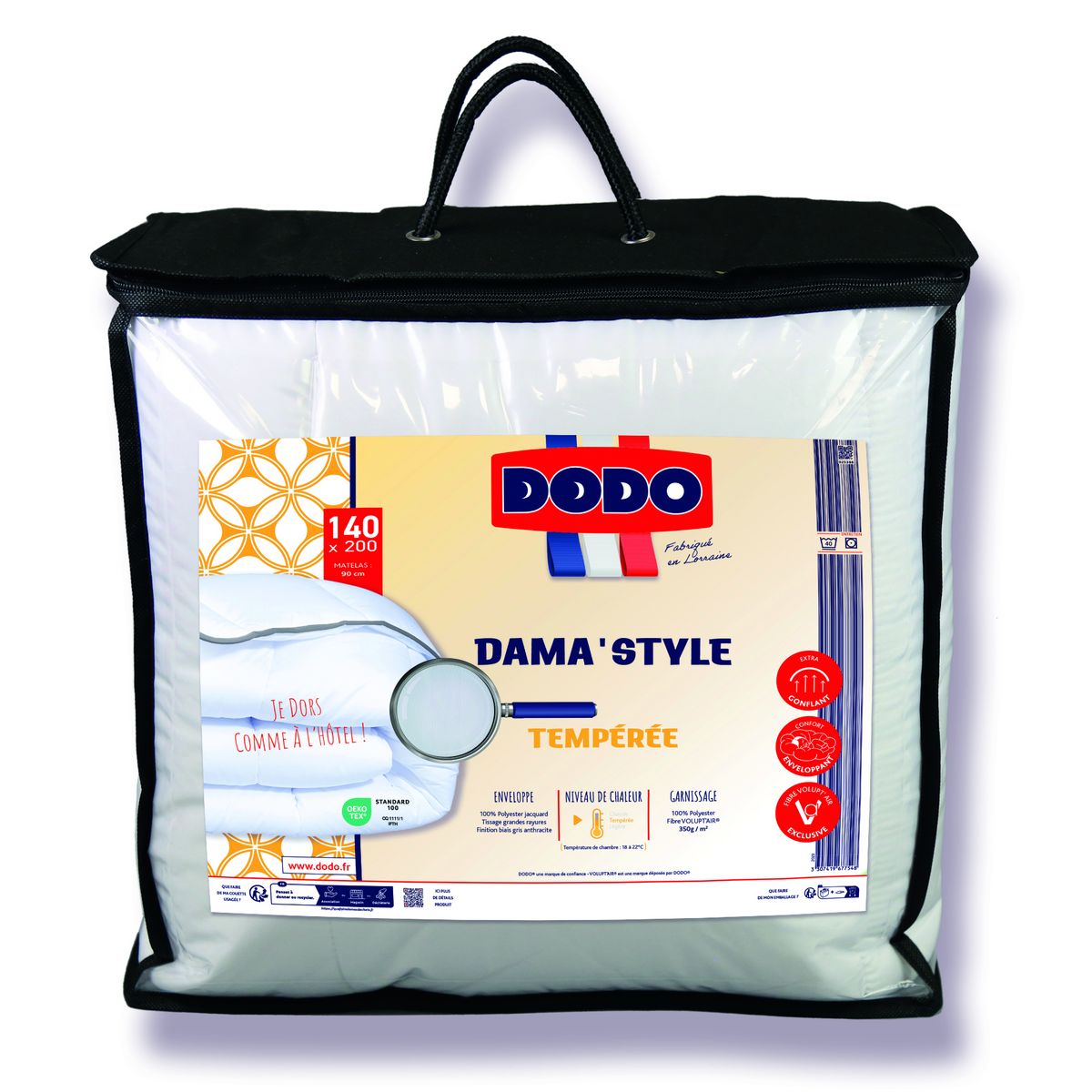 DODO Couette tempérée DAMA'STYLE 350 g/m²