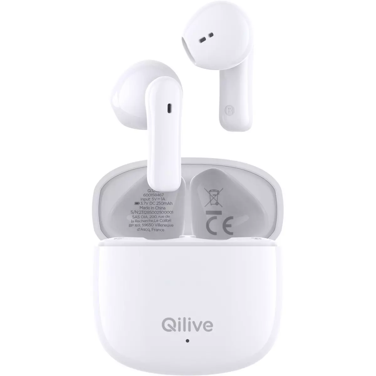 QILIVE Écouteurs Q1242 TWS - Blanc