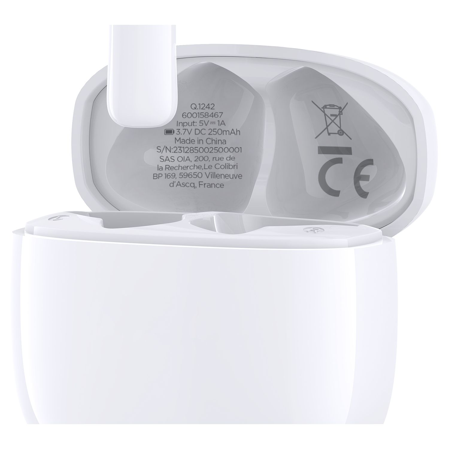 Voir la diapositive 2 : QILIVE Écouteurs Q1242 TWS - Blanc