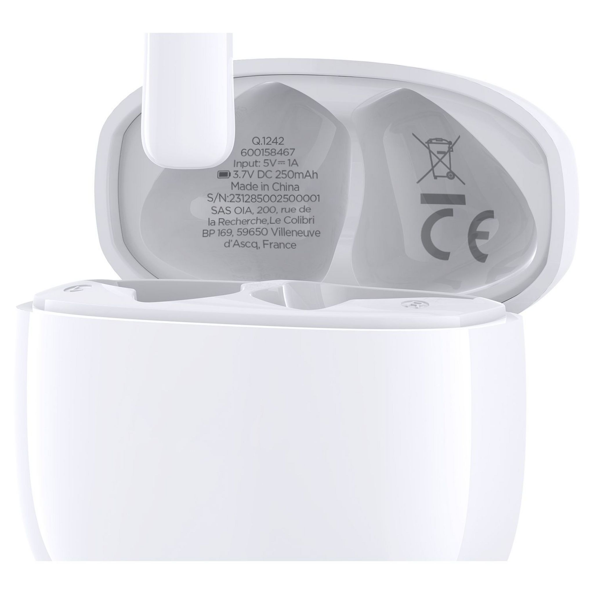 Voir la diapositive 2 : QILIVE Écouteurs Q1242 TWS - Blanc