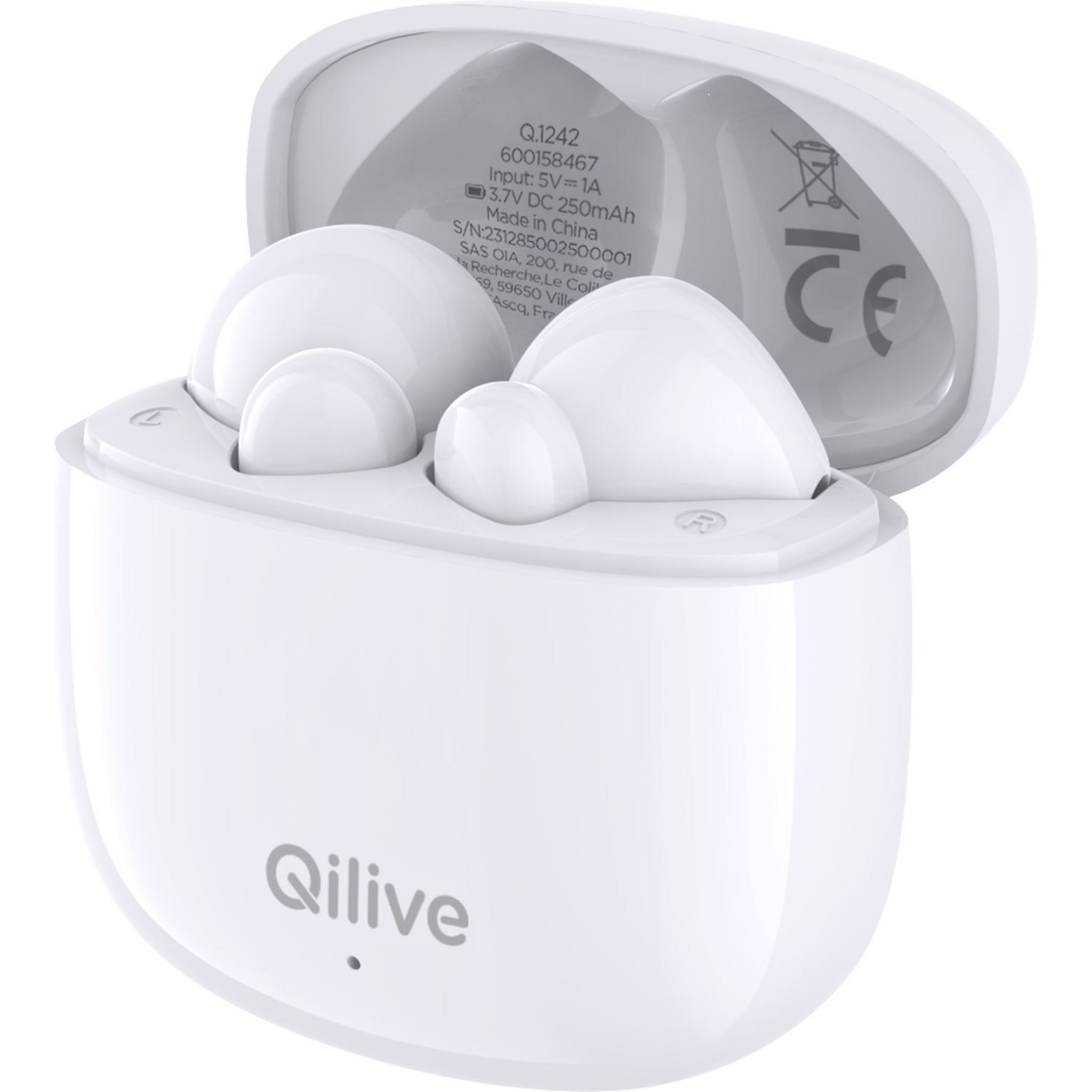 Voir la diapositive 6 : QILIVE Écouteurs Q1242 TWS - Blanc