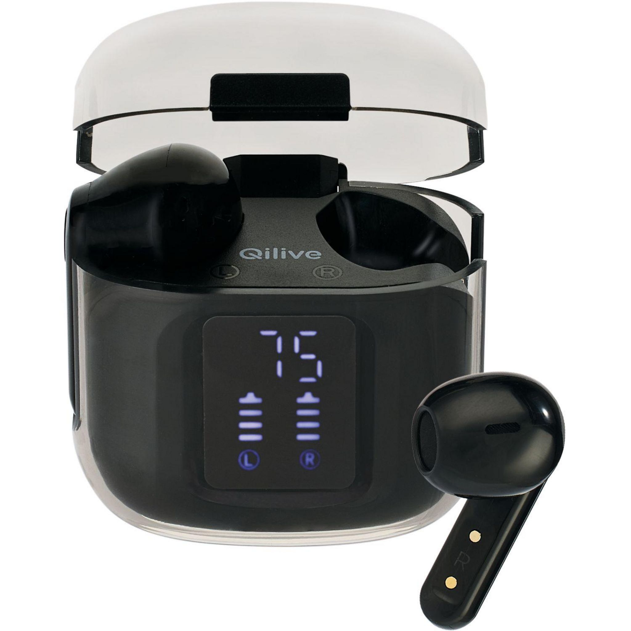 Voir la diapositive 2 : QILIVE Écouteurs Q1613 TWS - Transparent Noir