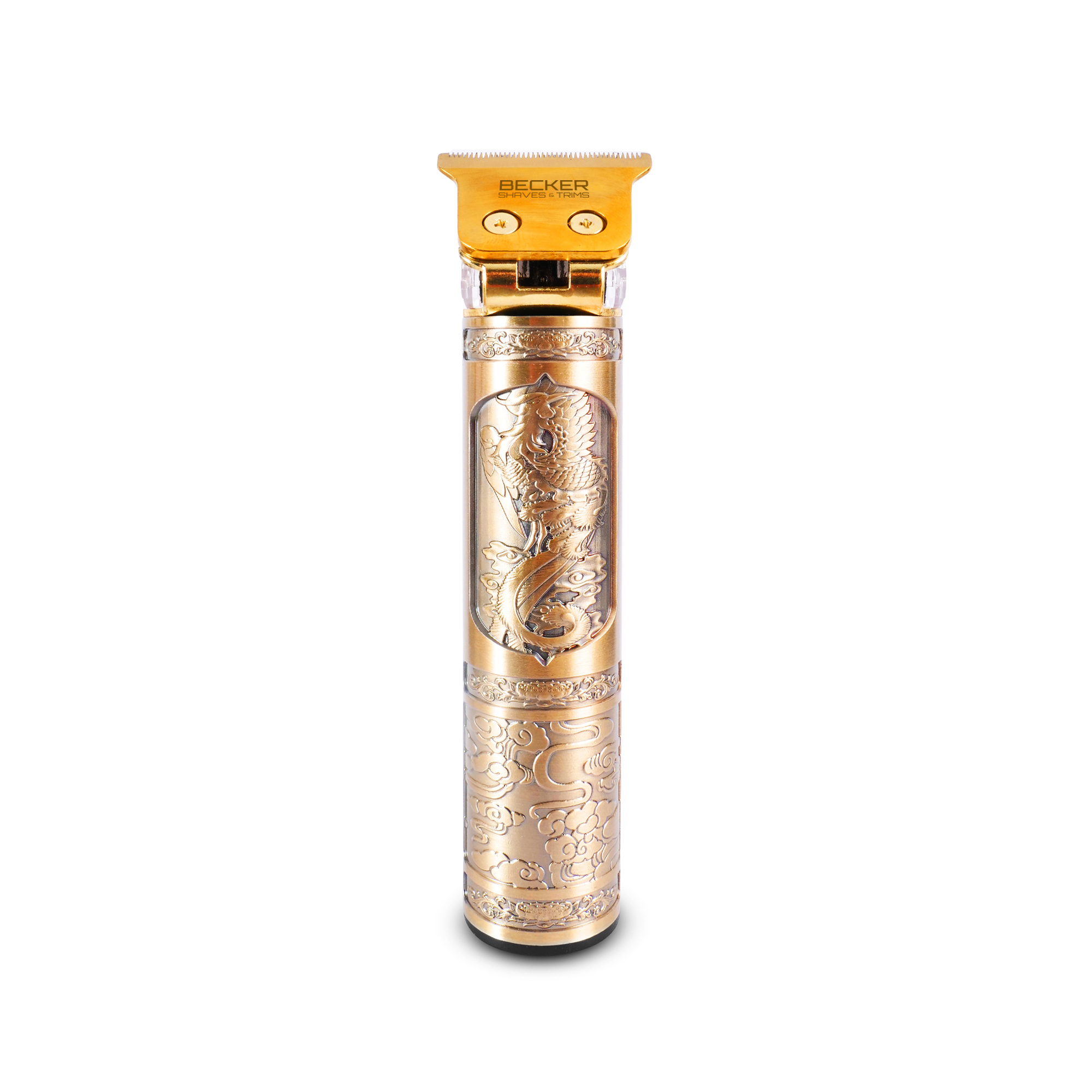 Voir la diapositive 5 : BECKER SHAVES & TRIMS Tondeuse cheveux et barbe DRAGON - Or