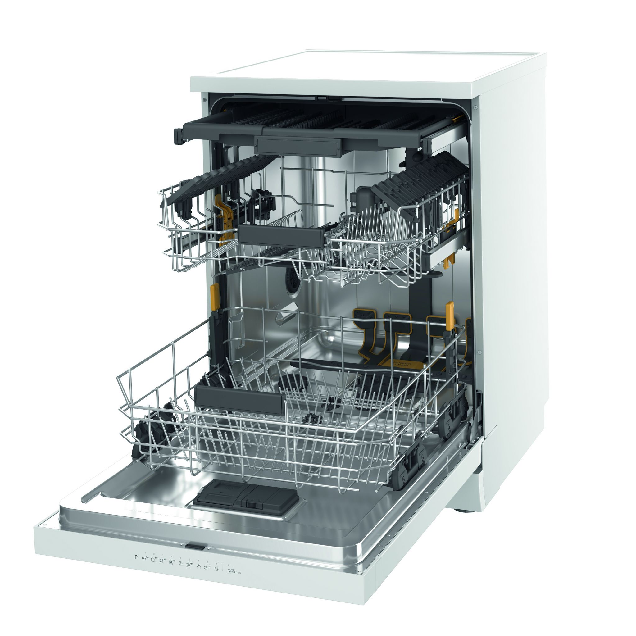 Voir la diapositive 3 : WHIRLPOOL Lave vaisselle pose libre W7FHP33, 60 cm, 15 couverts, 43 dB, 10 programmes, D