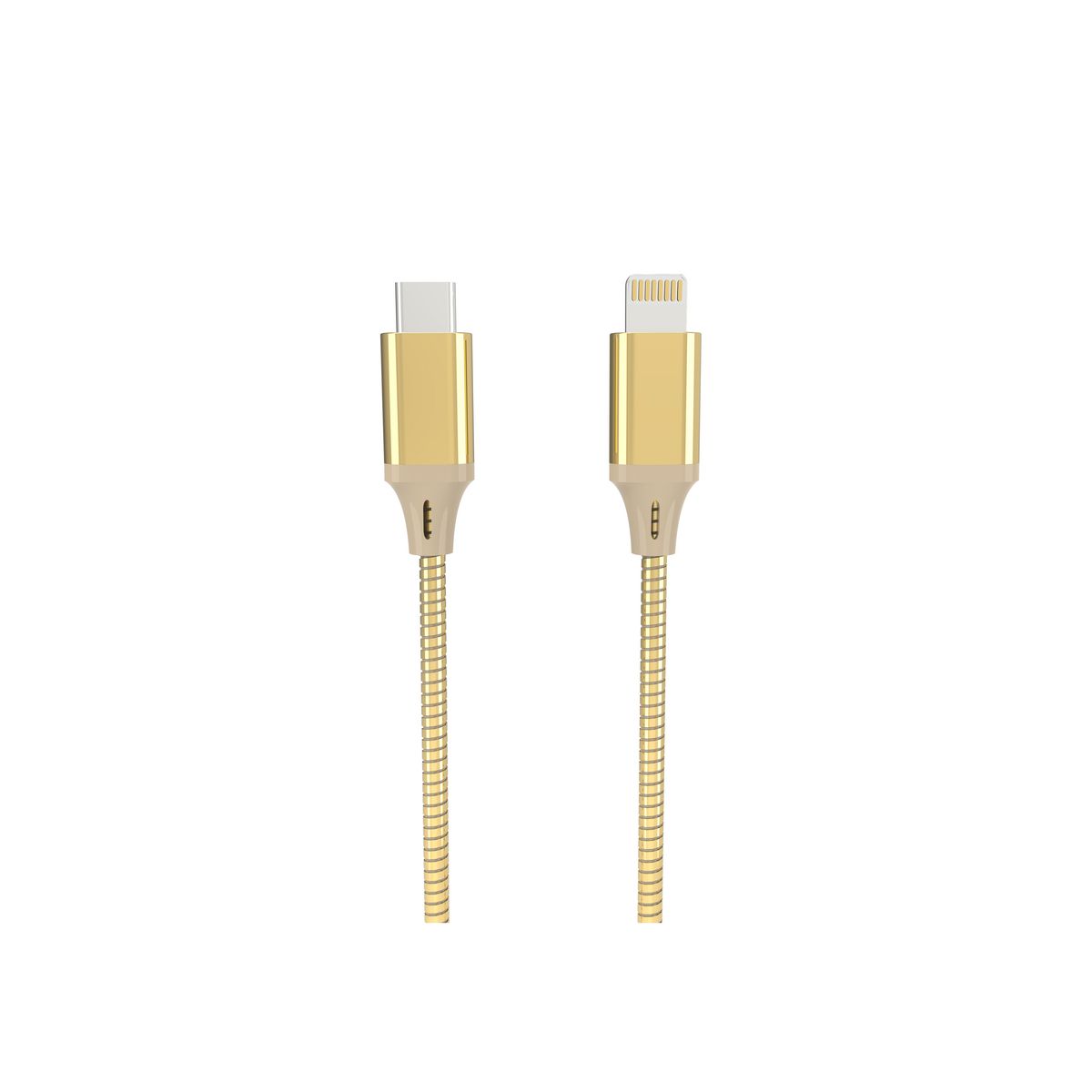 QILIVE Câble USB C/Lightning Métal - Or