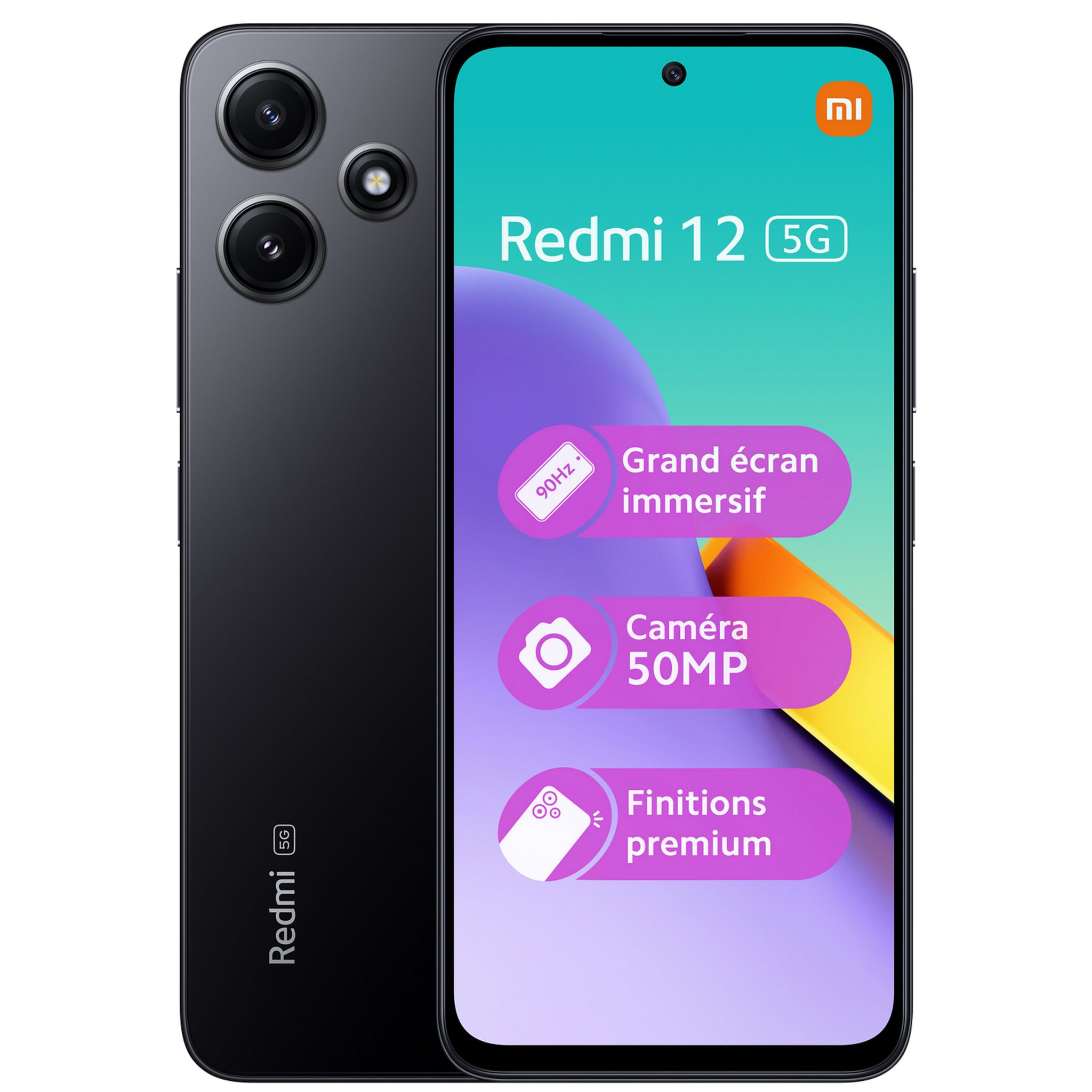 Voir la diapositive 1 : XIAOMI Redmi 12 5G 256 Go - Noir