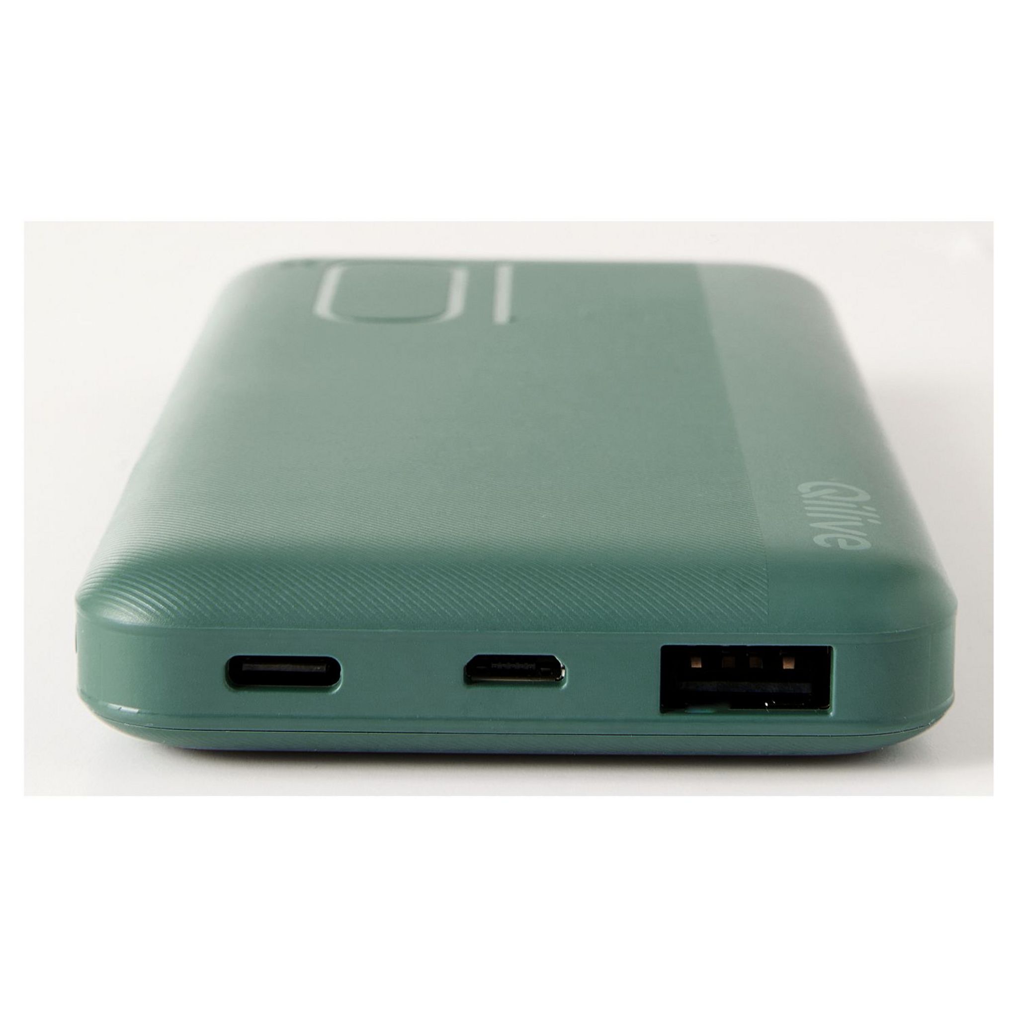 Voir la diapositive 2 : QILIVE Batterie de secours 10 000 mAh 15W - Vert