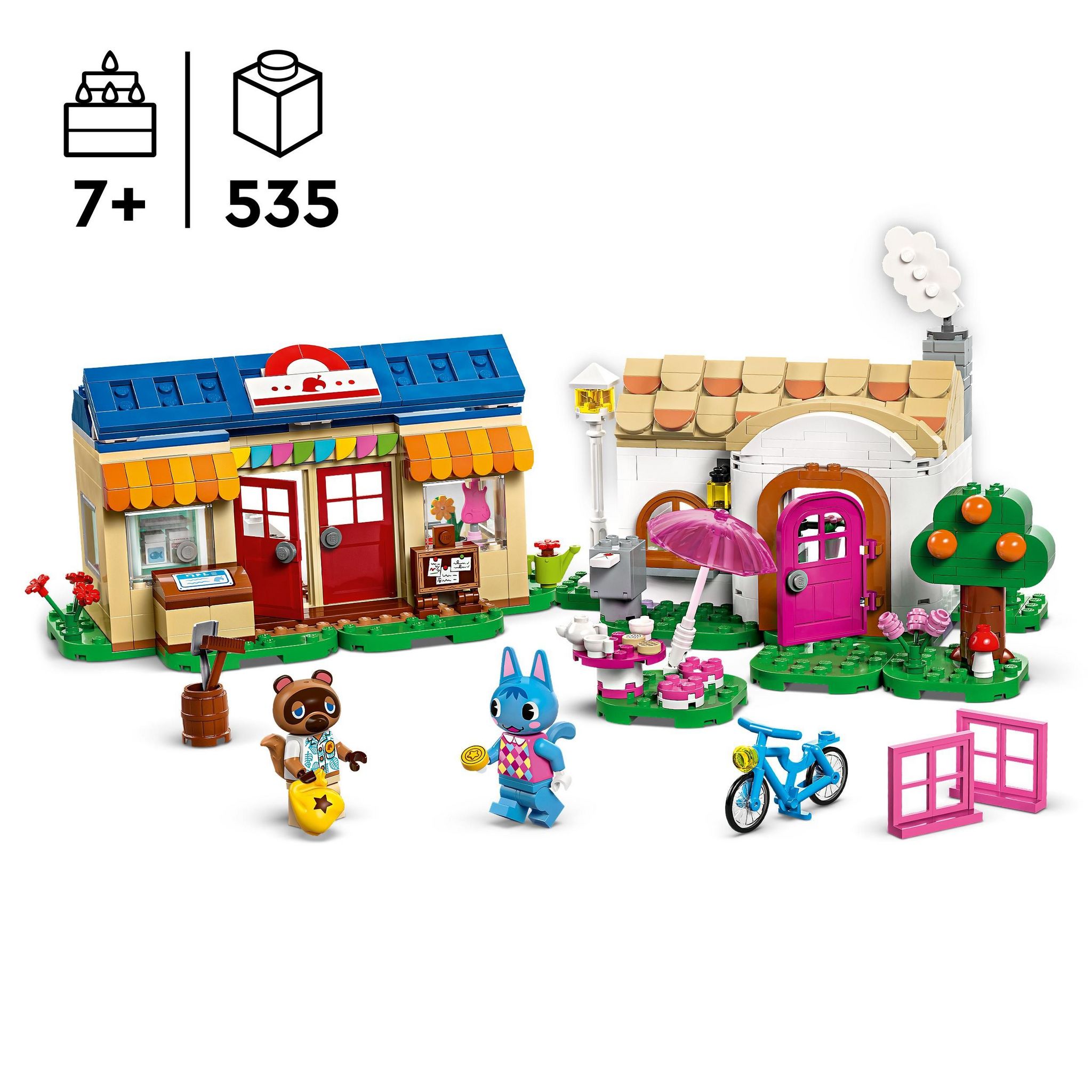 Voir la diapositive 3 : LEGO LEGO Animal Crossing 77050 Boutique Nook et Maison de Rosie, Set de Construction Créatif