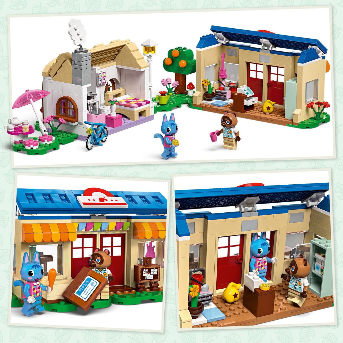 LEGO LEGO Animal Crossing 77050 Boutique Nook et Maison de Rosie, Set de Construction Créatif