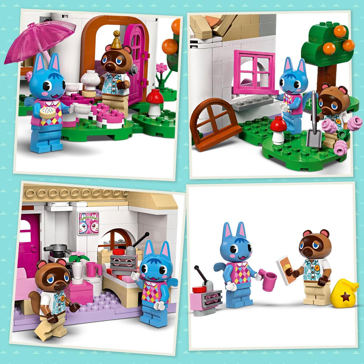 LEGO LEGO Animal Crossing 77050 Boutique Nook et Maison de Rosie, Set de Construction Créatif