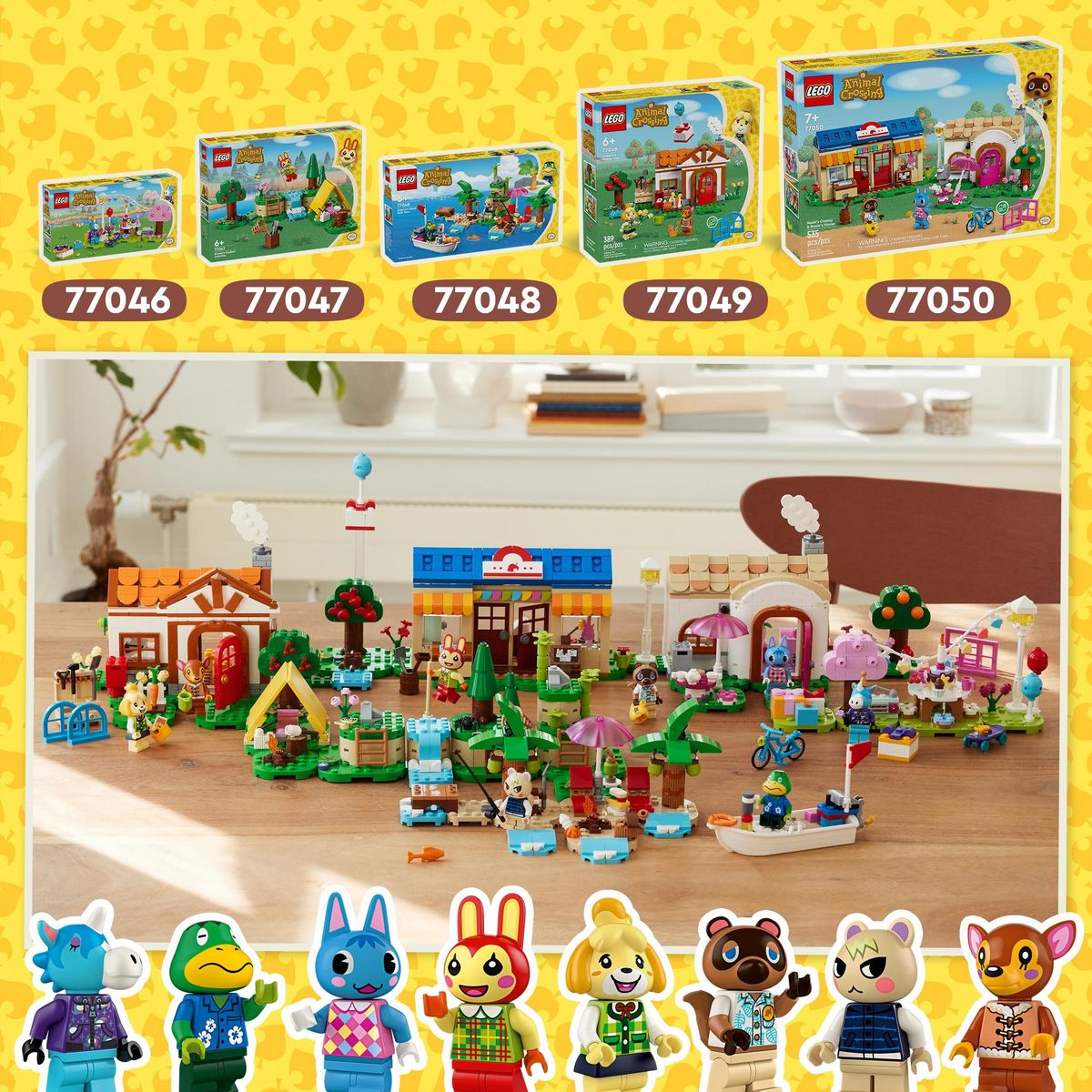 LEGO LEGO Animal Crossing 77050 Boutique Nook et Maison de Rosie, Set de Construction Créatif