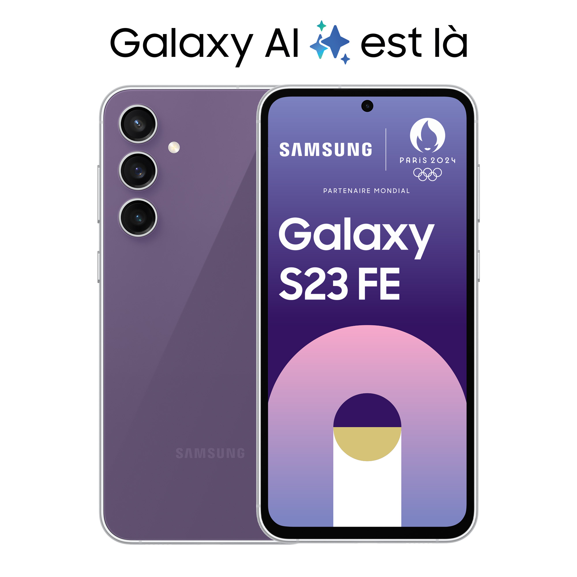 Voir la diapositive 2 : SAMSUNG Galaxy S23 FE Smartphone avec Galaxy AI 128 Go - Violet