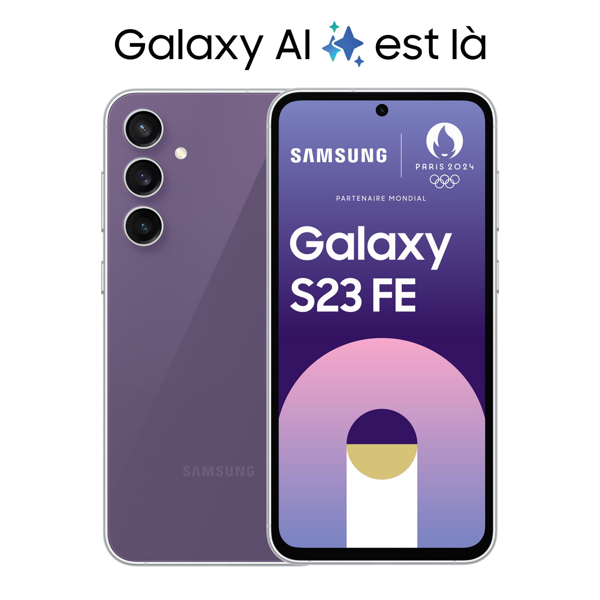 Voir la diapositive 2 : SAMSUNG Galaxy S23 FE Smartphone avec Galaxy AI 256 Go - Violet