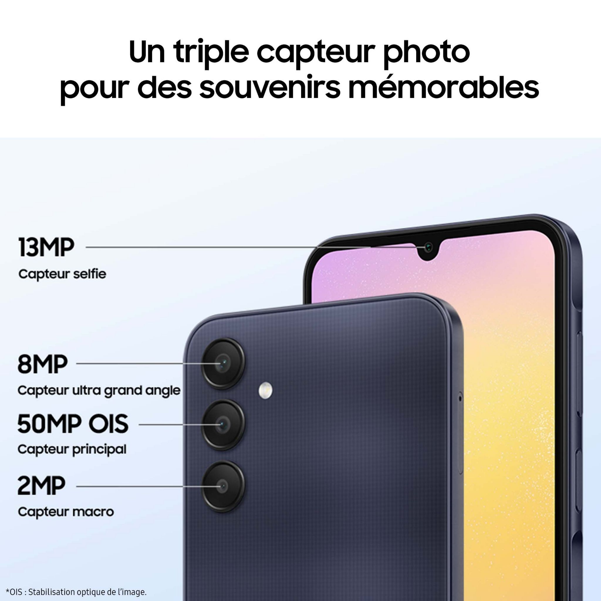 Voir la diapositive 6 : SAMSUNG Galaxy A25 5G 128 Go - Bleu