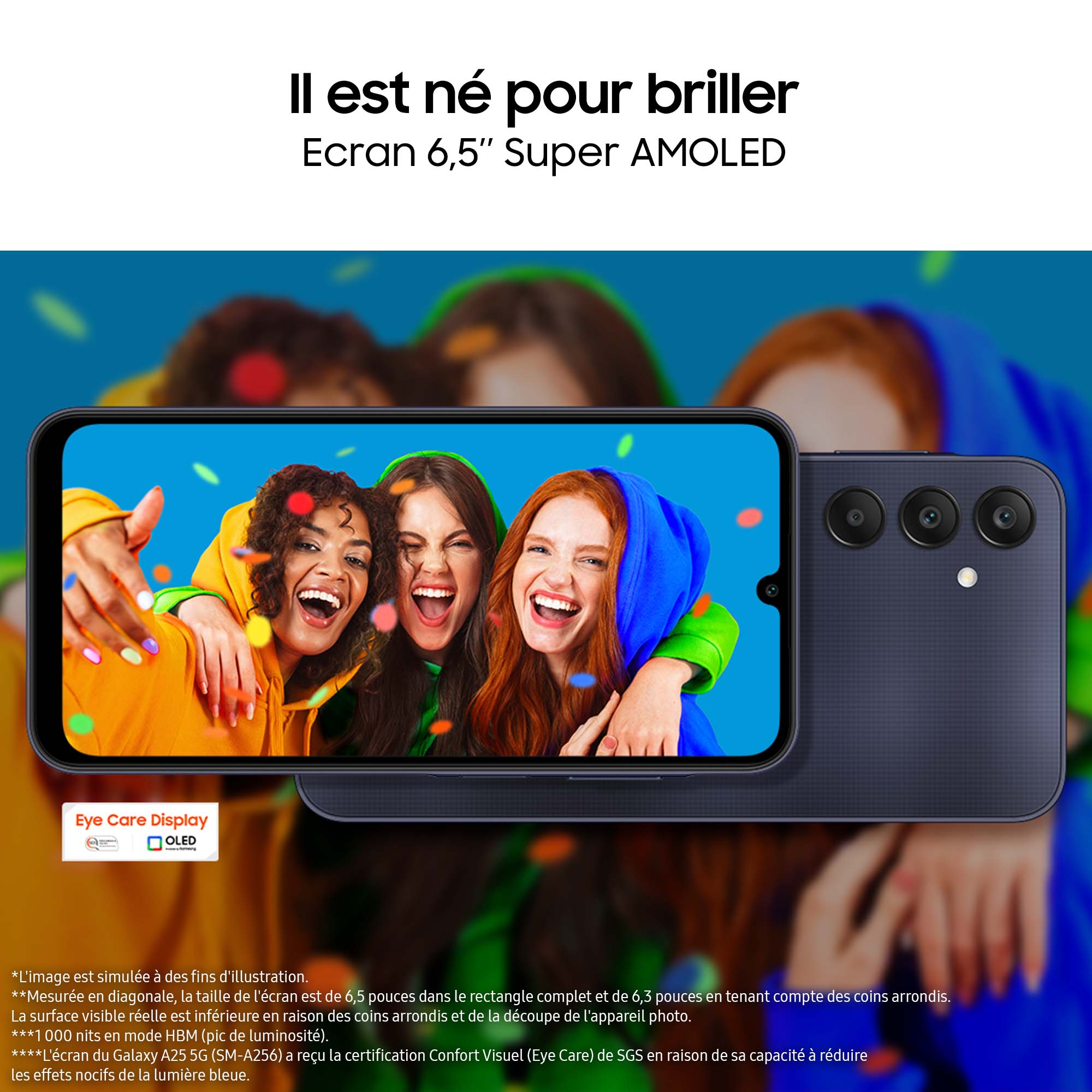 Voir la diapositive 5 : SAMSUNG Galaxy A25 5G 256 Go - Bleu
