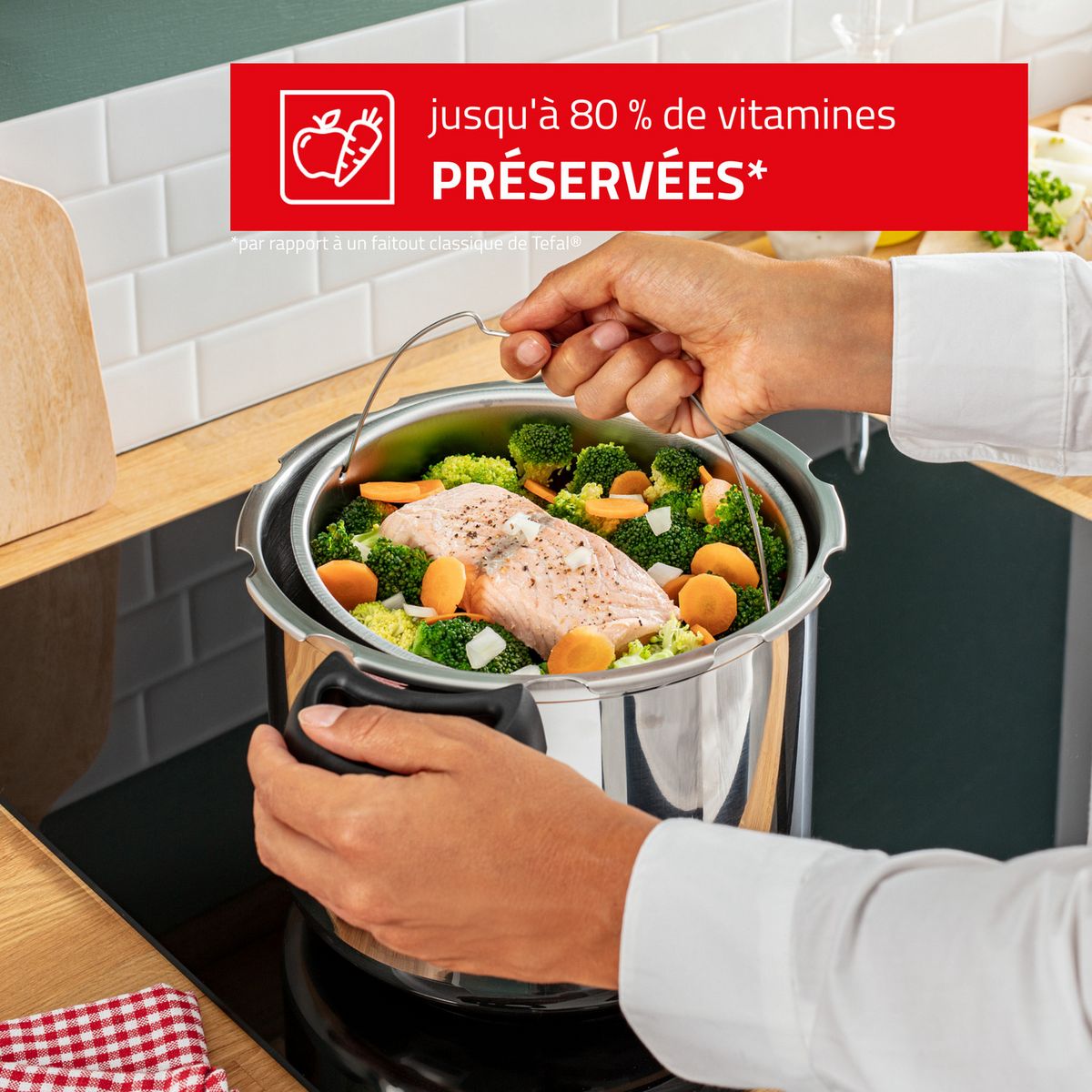 SEB Autocuiseur 9 L tous feux dont induction CLIPSO MINUT EASY TEFAL