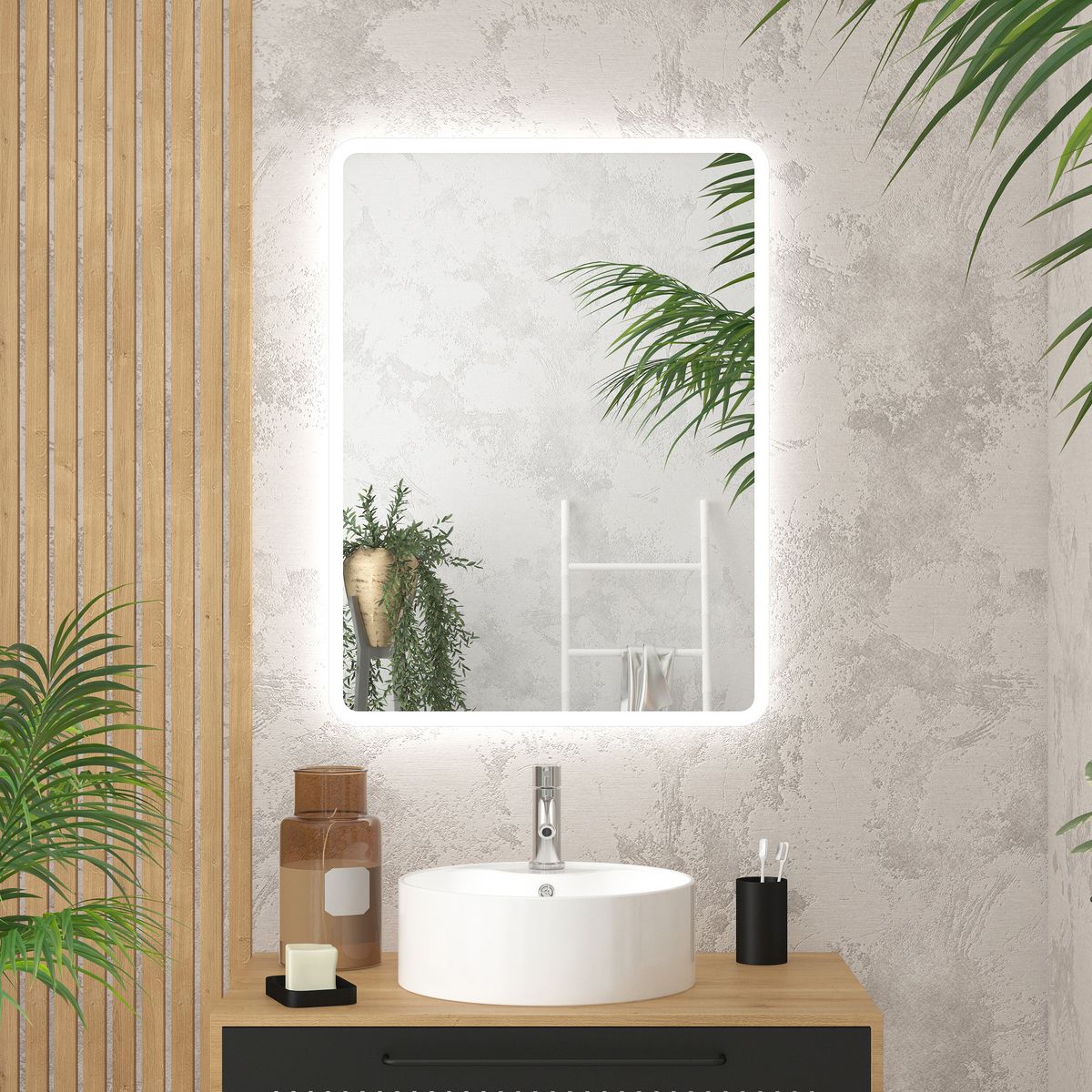 AURLANE Miroir START LED 60x80