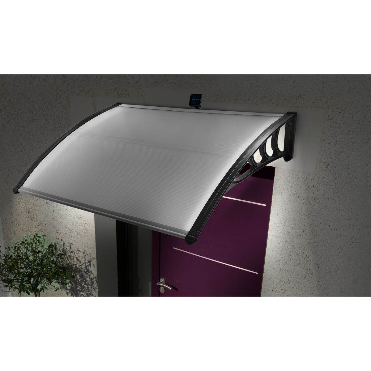 INKAZEN Marquise avec LED - Transparent - 80x120cm