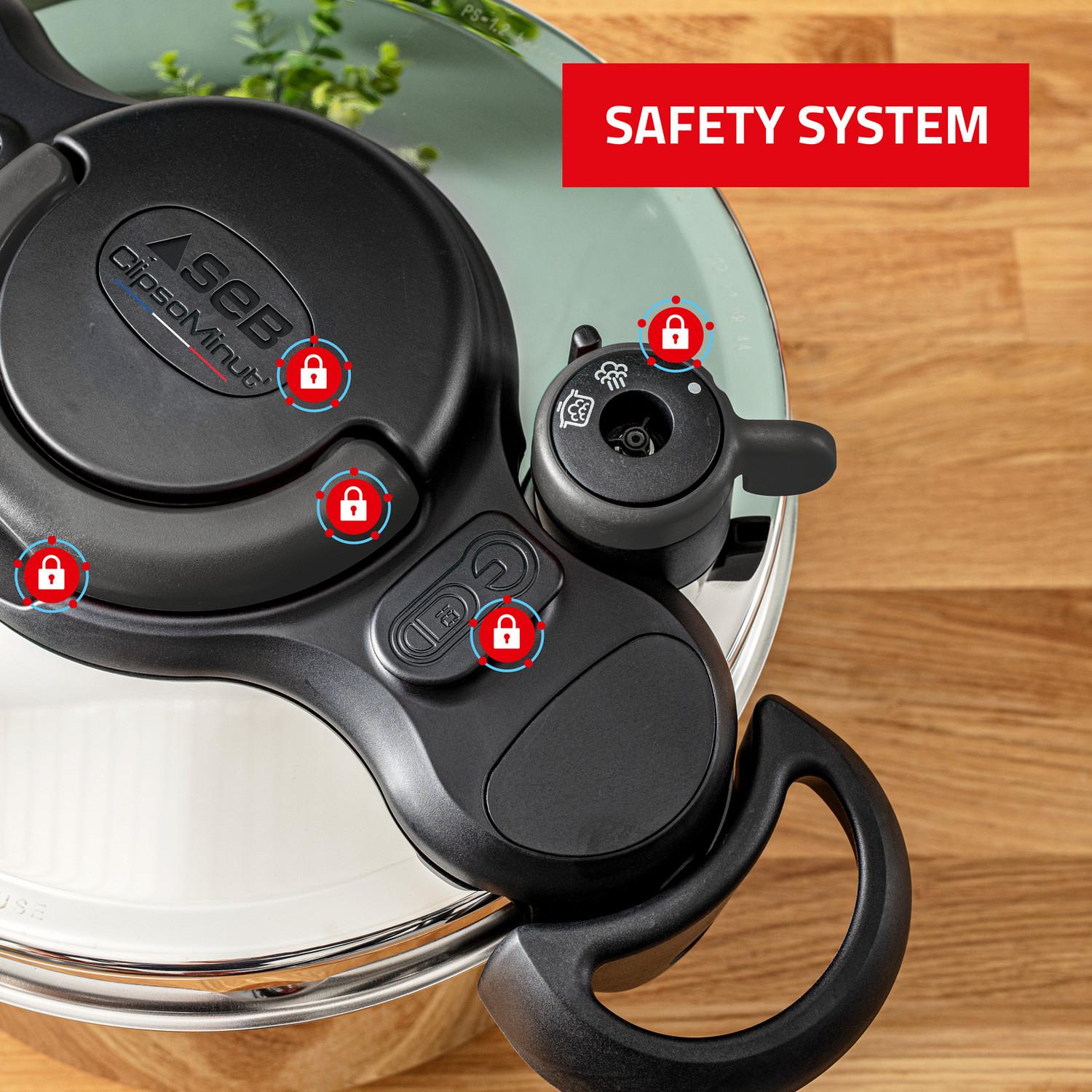 Voir la diapositive 6 : TEFAL Autocuiseur 7.5 L Clipso Minut Easy tous feux dont induction