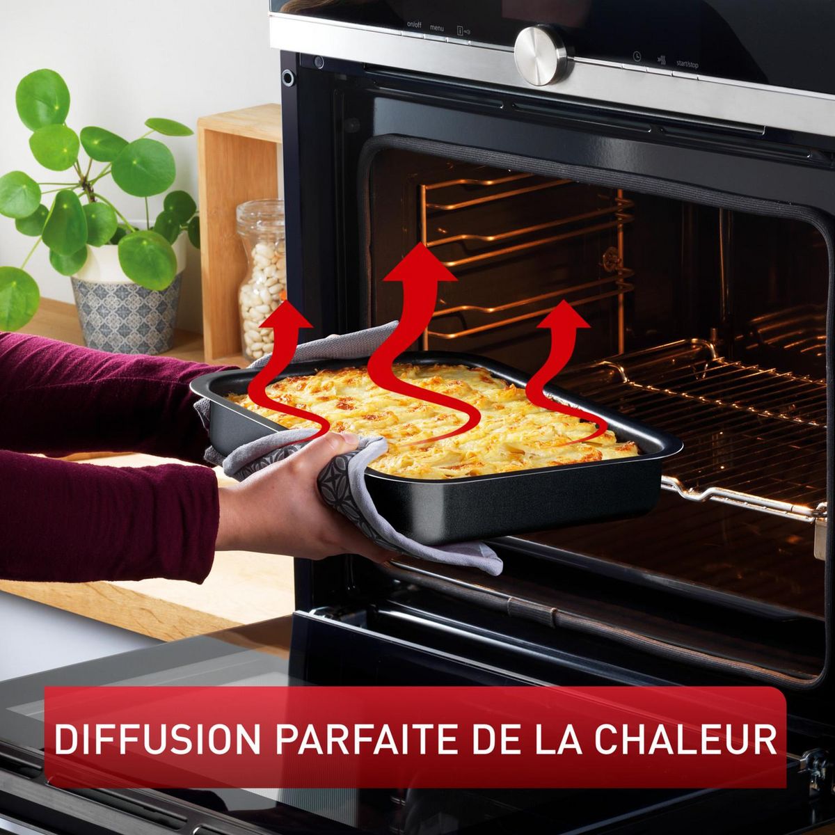 TEFAL Plat à four rectangulaire 22x29 cm FORCE