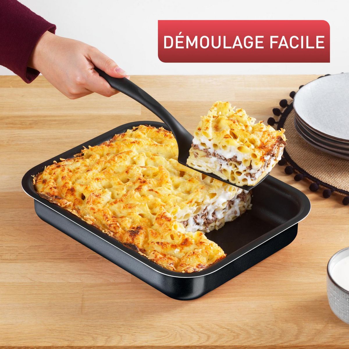 TEFAL Plat à four rectangulaire 22x29 cm FORCE