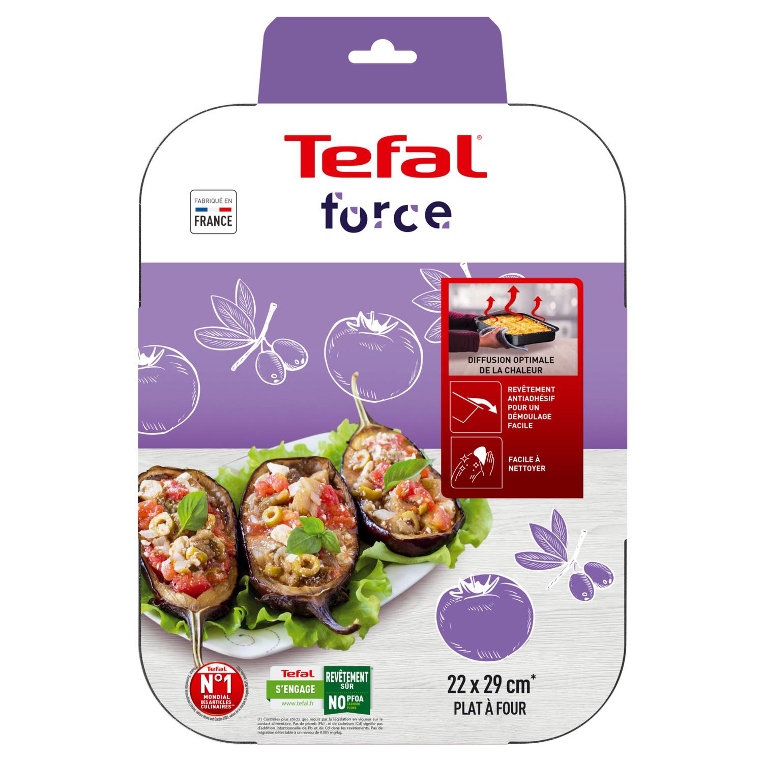 Voir la diapositive 7 : TEFAL Plat à four rectangulaire 22x29 cm FORCE