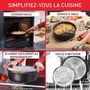 Voir la diapositive 4 : TEFAL Batterie de cuisine 8 pièces tous feux dont induction INGENIO GENEROUS COOK