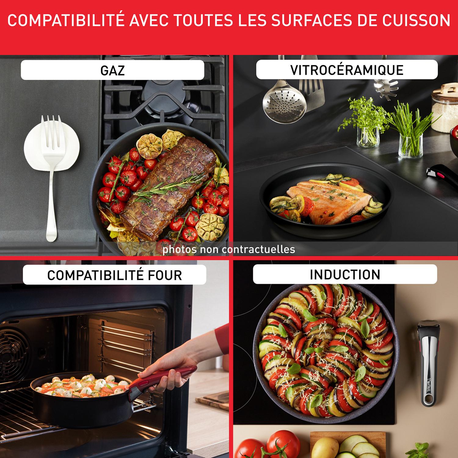 Voir la diapositive 6 : TEFAL Batterie de cuisine 8 pièces tous feux dont induction INGENIO GENEROUS COOK