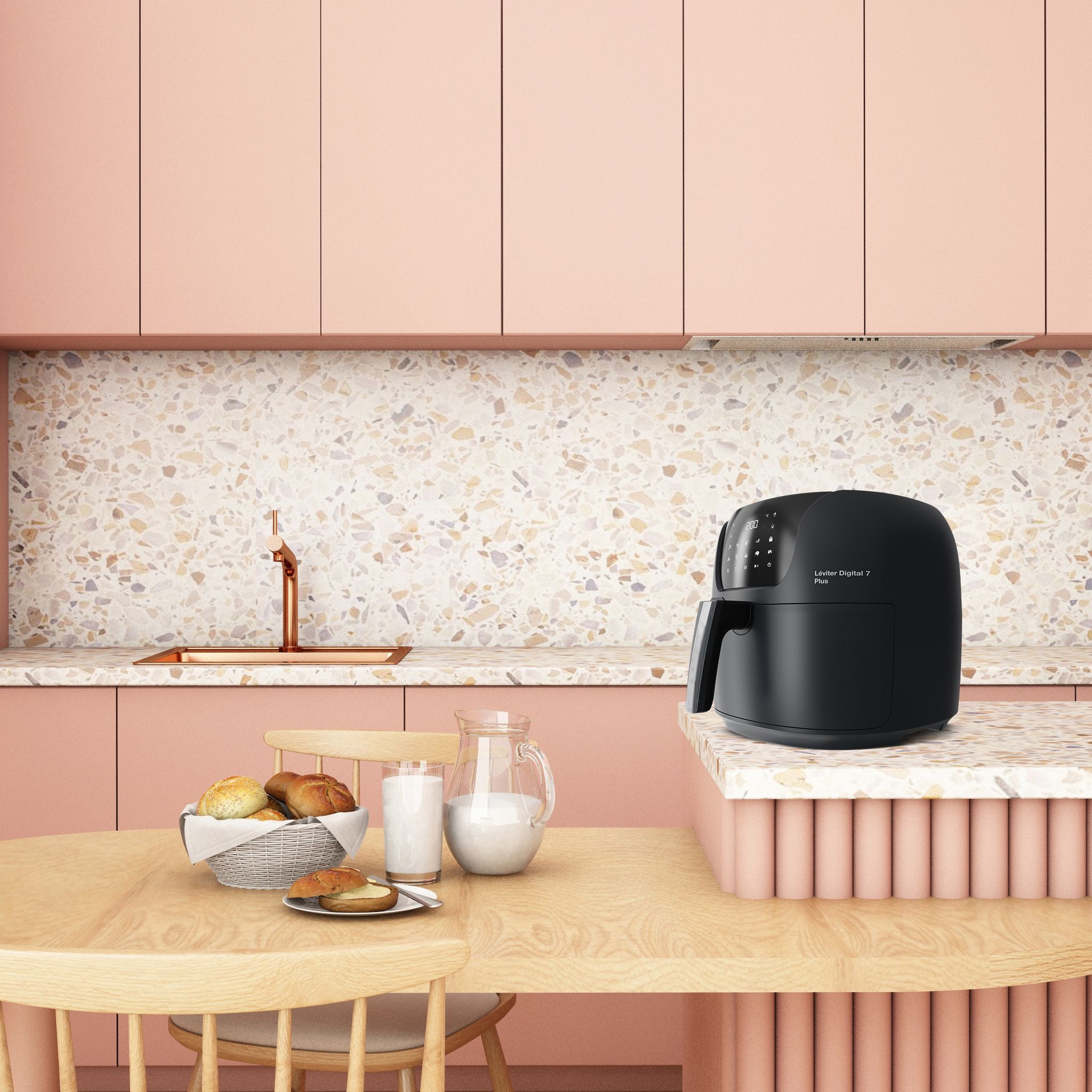 Voir la diapositive 5 : SOLAC Friteuse sans huile à air chaud FA1800D - Noir