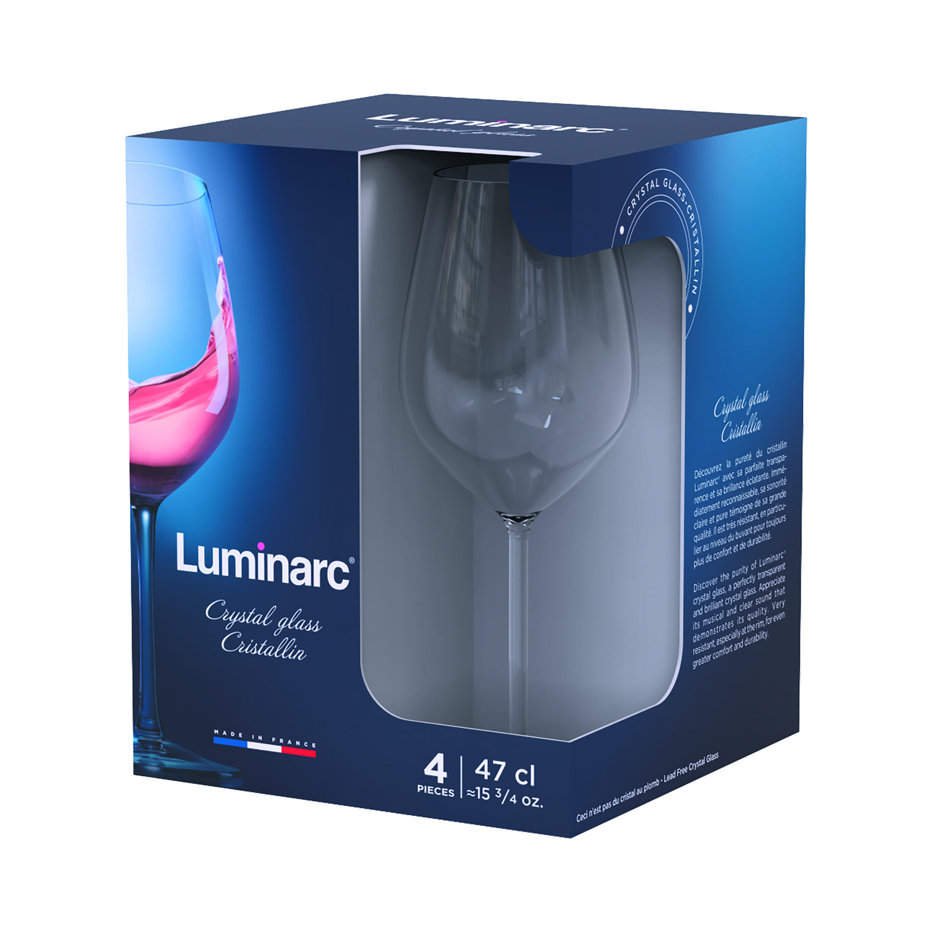 Voir la diapositive 4 : LUMINARC Set 4 verres à pied 44 cl MENADES
