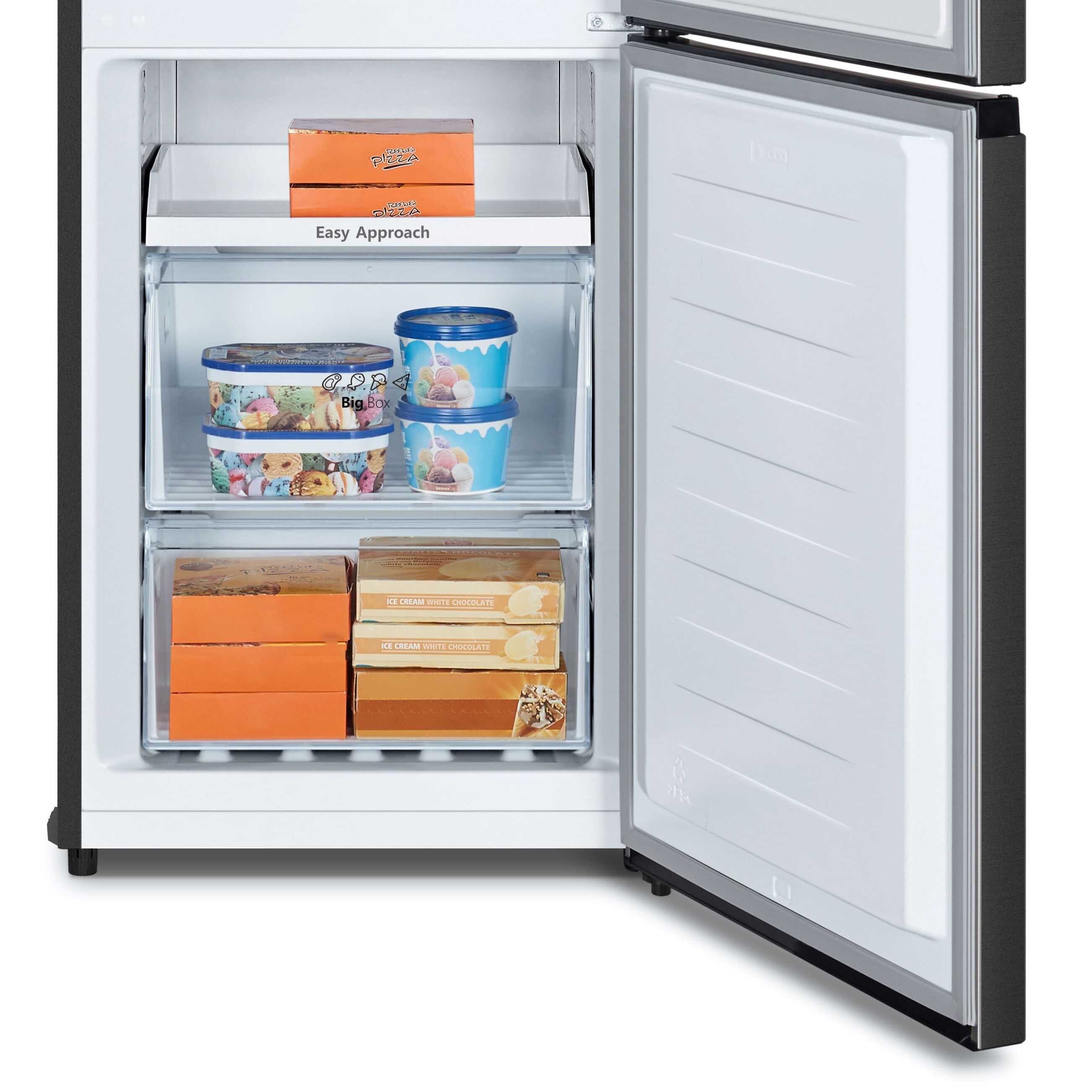 Voir la diapositive 3 : HISENSE Réfrigérateur combiné RB390N4WBE, 304 L, Froid ventilé No Frost, E