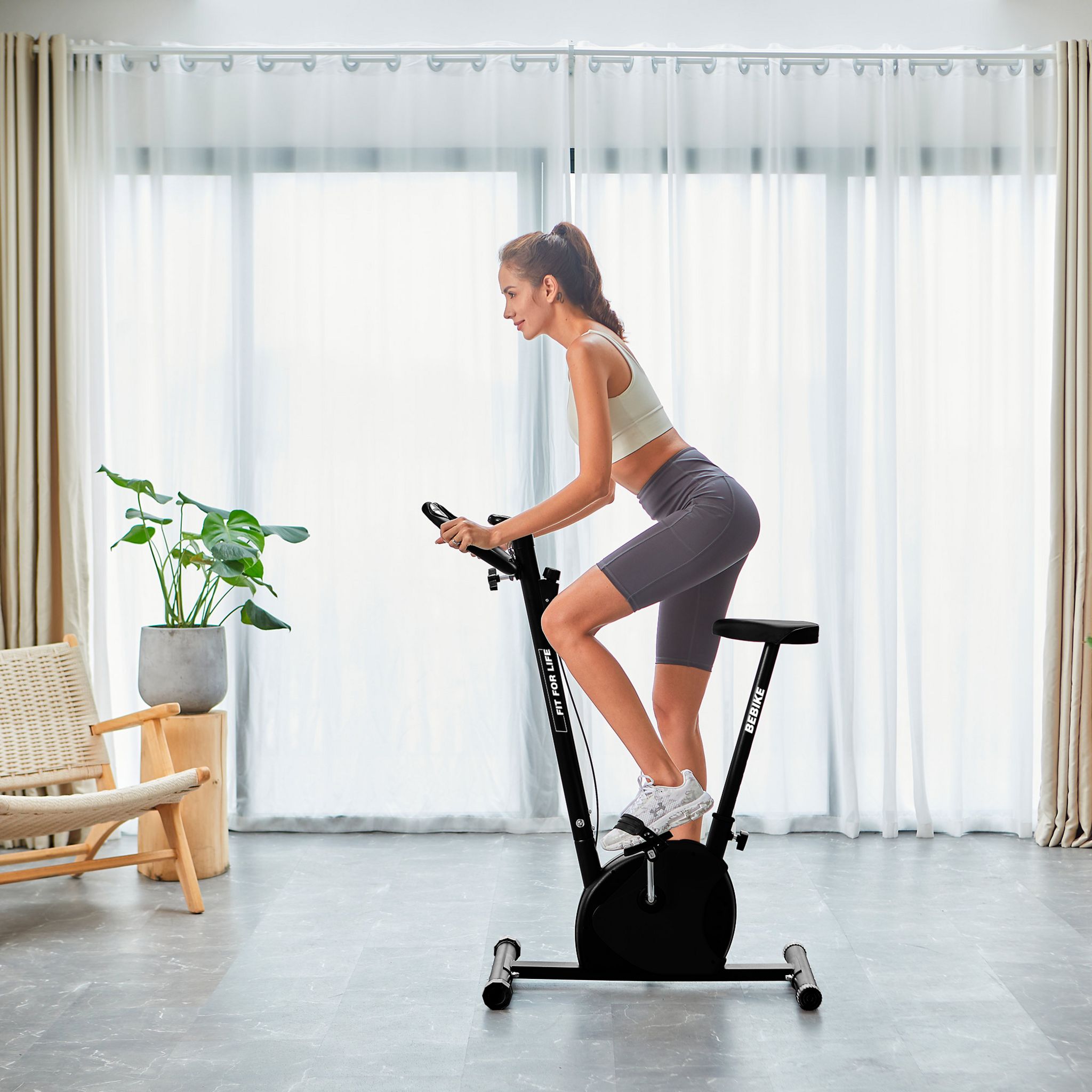 Voir la diapositive 5 : FIT FOR LIFE Vélo d'appartement Be Bike V2 - Noir