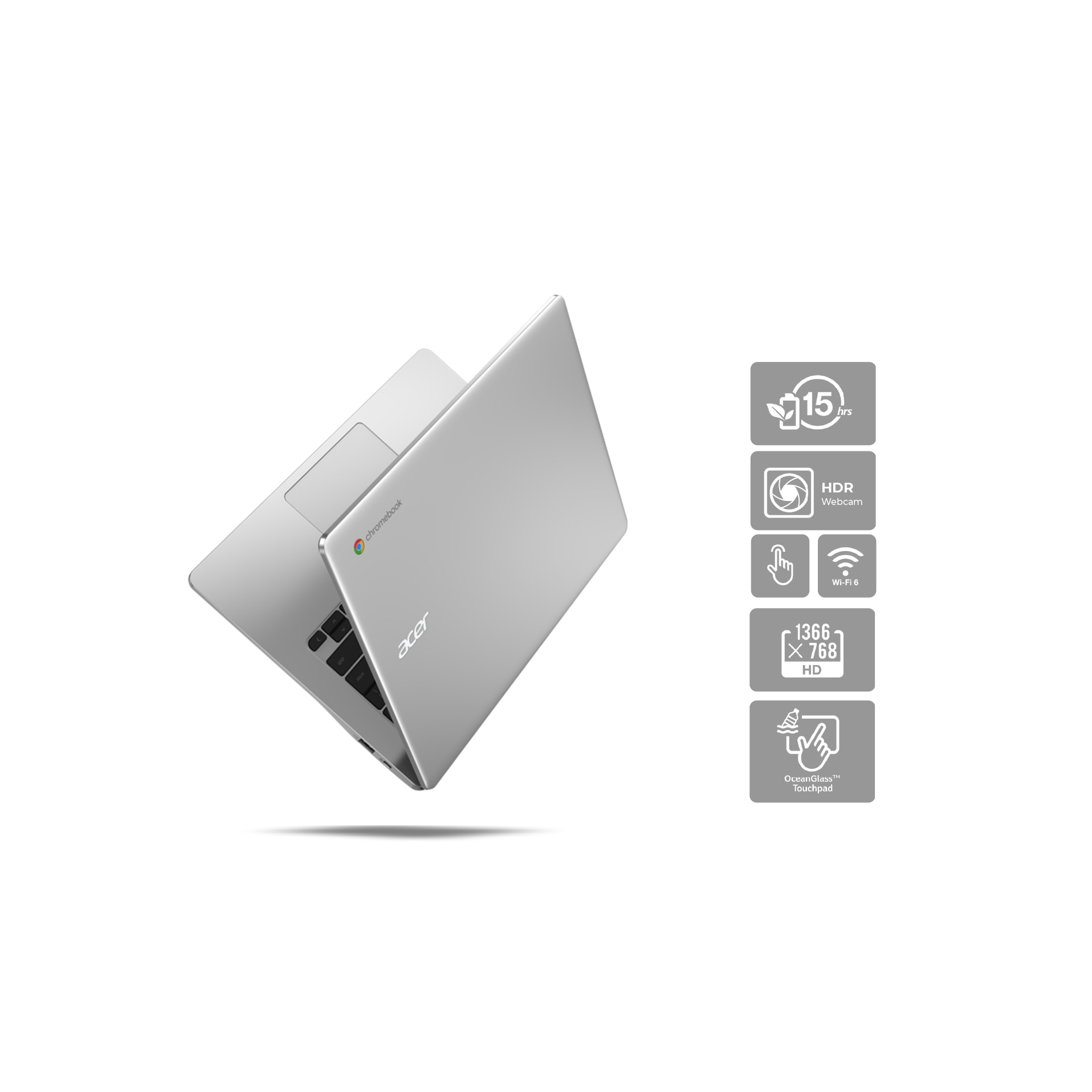 Voir la diapositive 2 : ACER PC Portable Chromebook 315 - 15.6" - 3HT-P114
