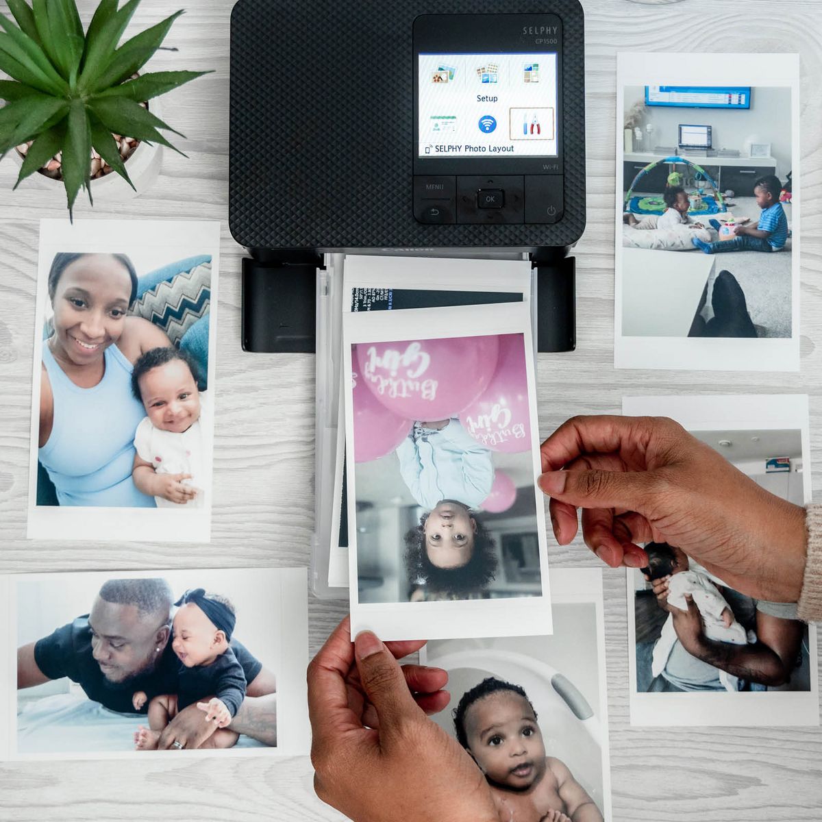 CANON Pack Imprimante photo portable Selphy couleur CP1500 Noir + 54 impressions