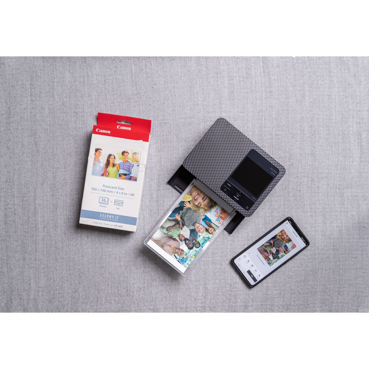 CANON Pack Imprimante photo portable Selphy couleur CP1500 Noir + 54 impressions