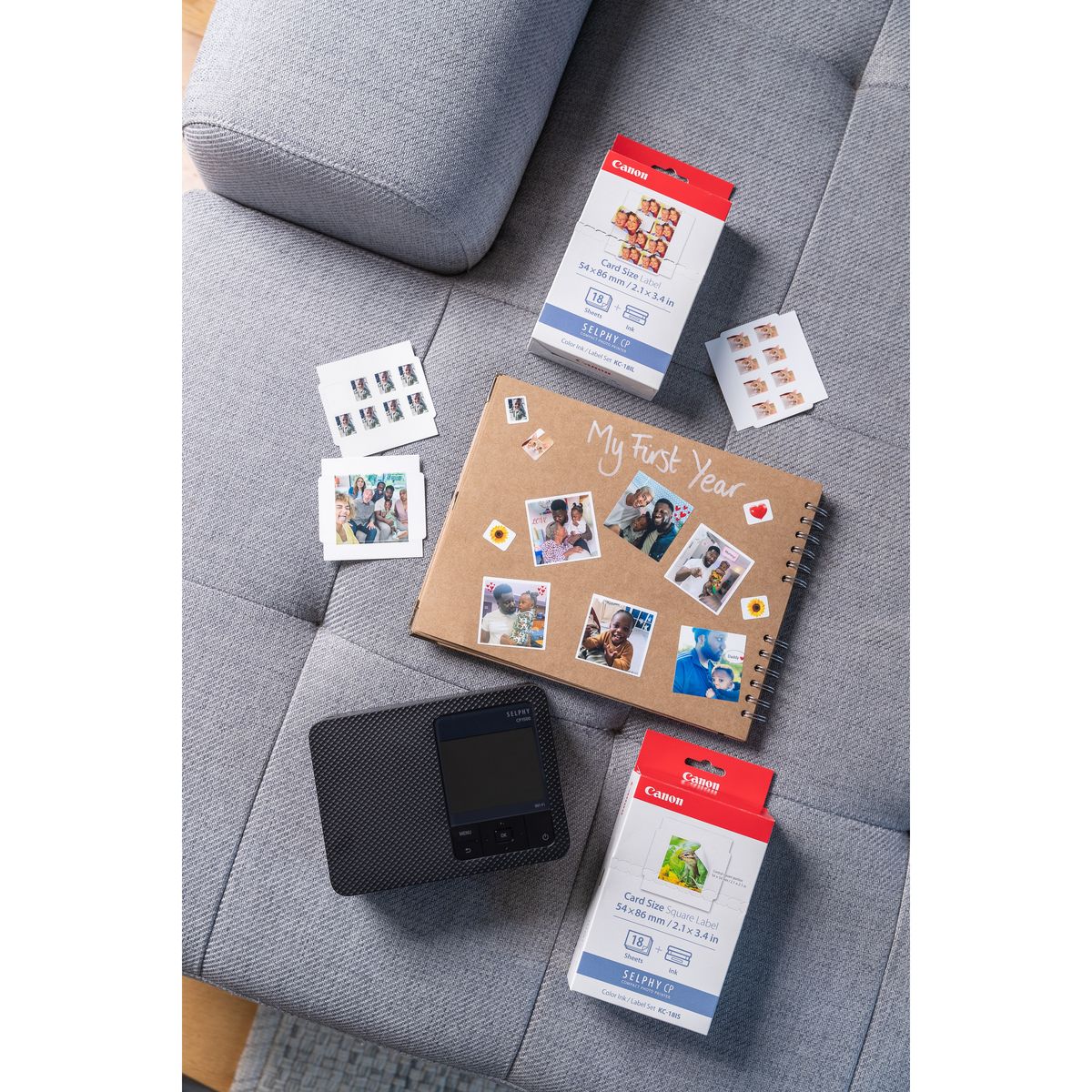 CANON Pack Imprimante photo portable Selphy couleur CP1500 Noir + 54 impressions