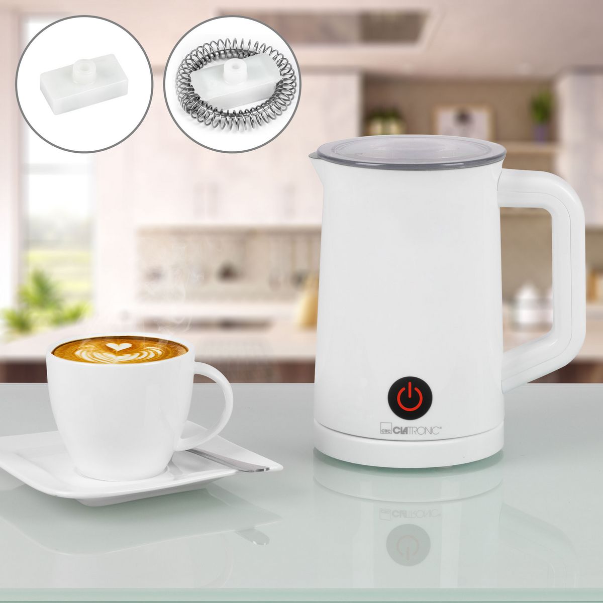 CLATRONIC Mousseur à lait MS3693 - Blanc