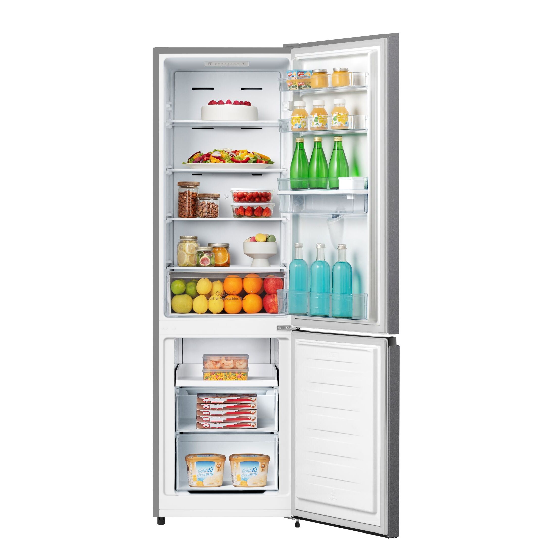 Voir la diapositive 3 : HISENSE Réfrigérateur combiné FCN255WDE, 255 L, Froid ventilé No Frost, E