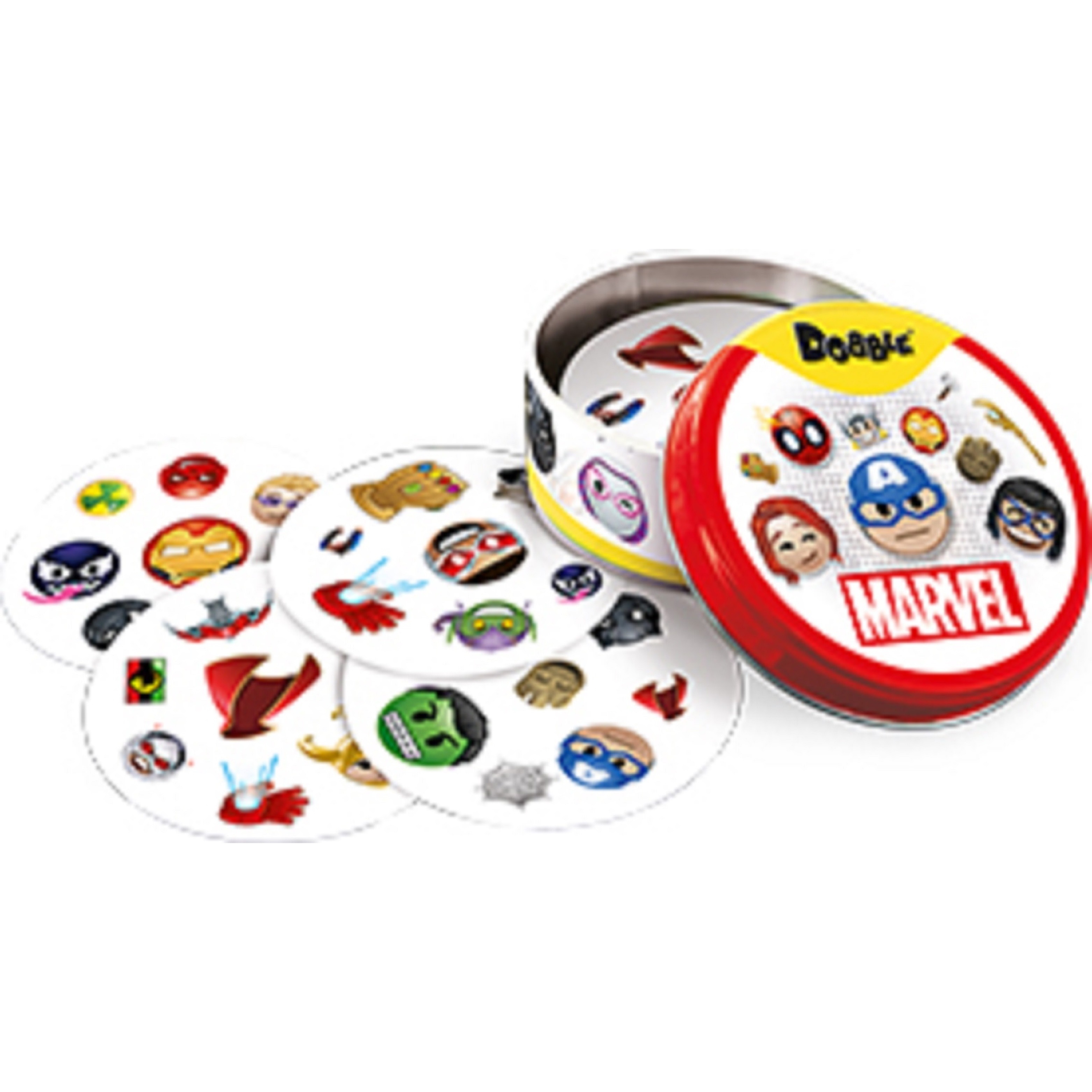 Voir la diapositive 6 : ASMODEE Jeu de cartes Dobble Marvel Emoji