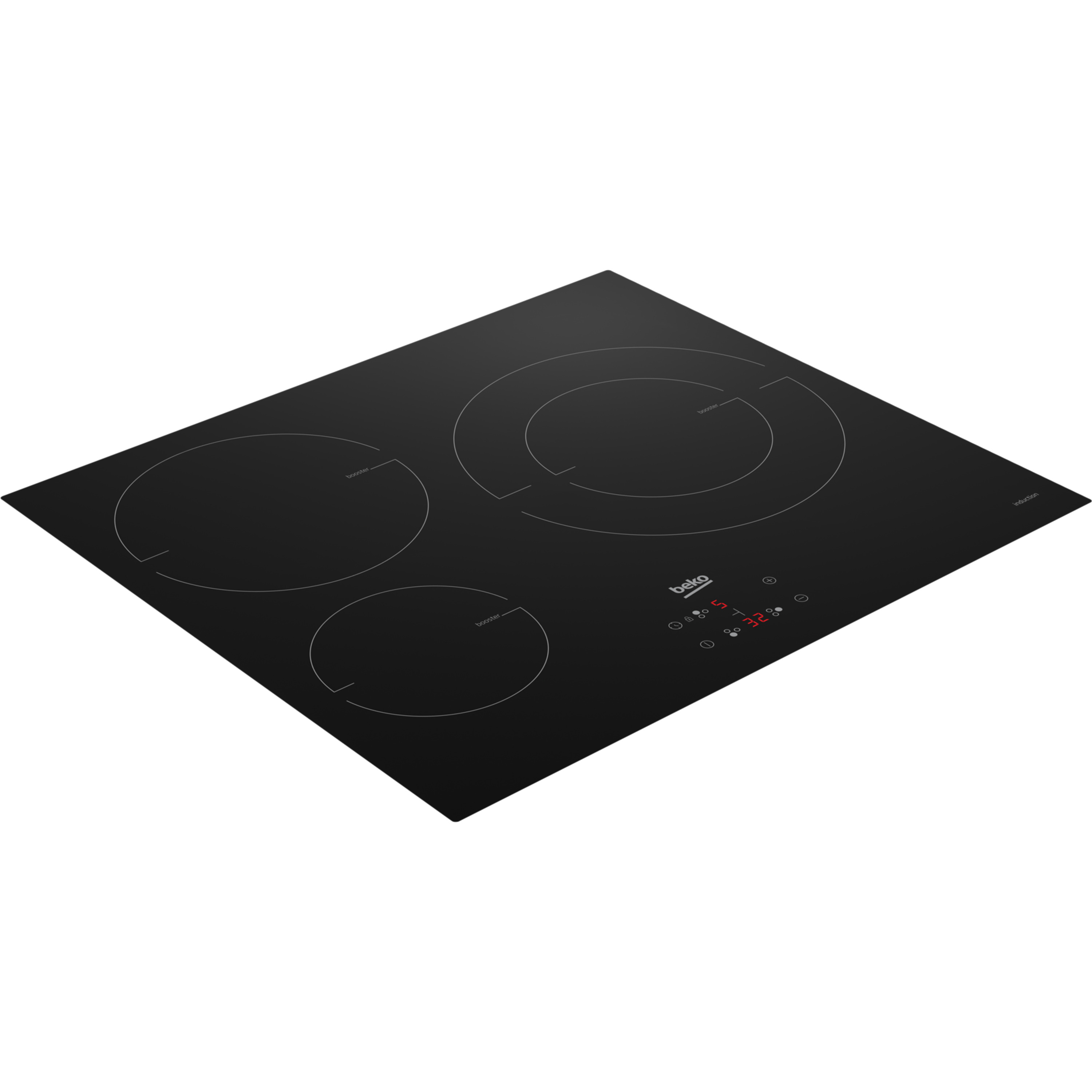 Voir la diapositive 2 : BEKO Plaque de cuisson à induction HII63405MT, 60 cm, 3 foyers