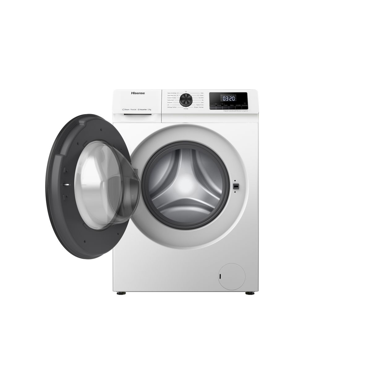 HISENSE Lave linge hublot à induction WFQE1214EVJM, 12 kg, 1400 T/min, A