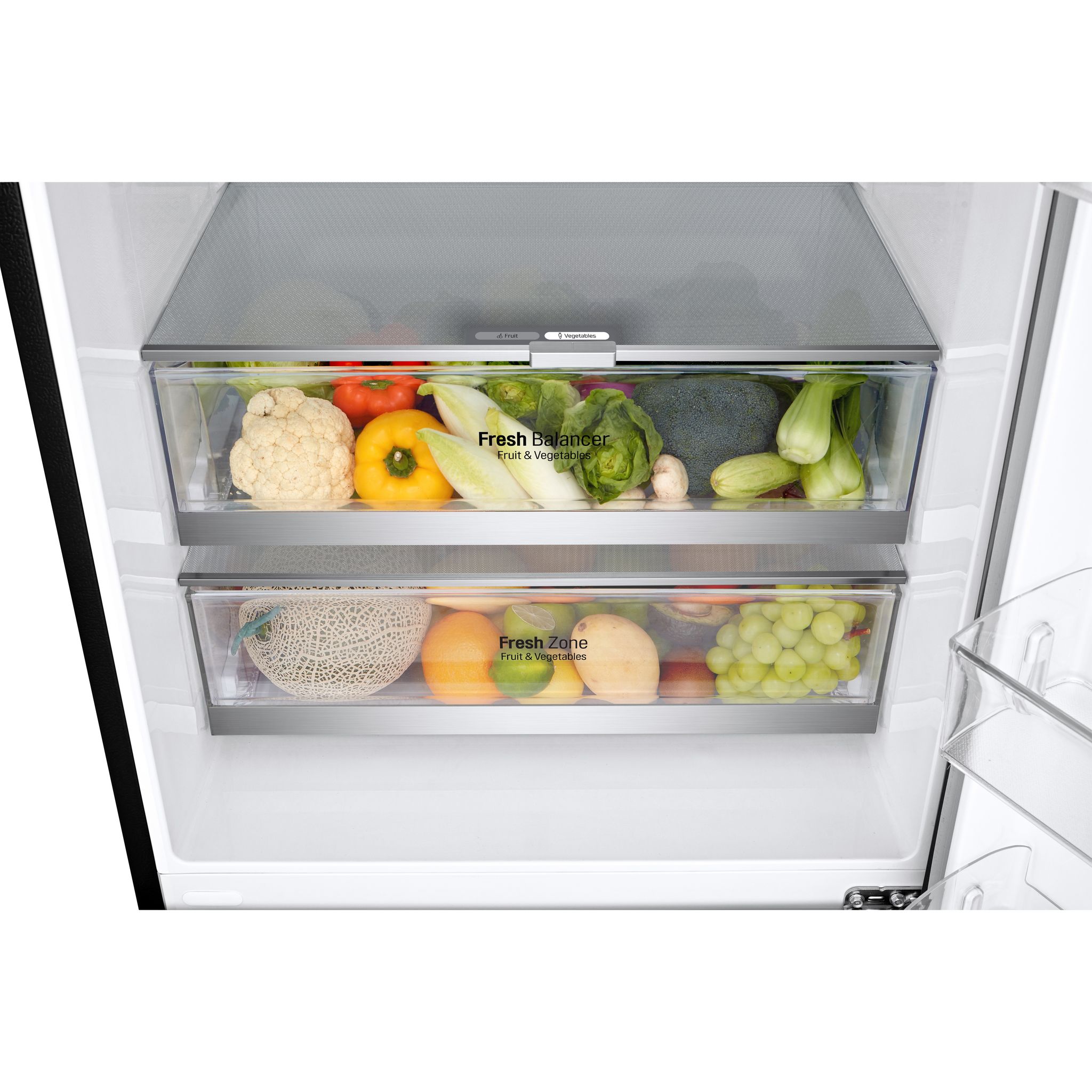 Voir la diapositive 5 : LG Réfrigérateur combiné GBB569MCAZN, 462 L, Froid ventilé No Frost, E