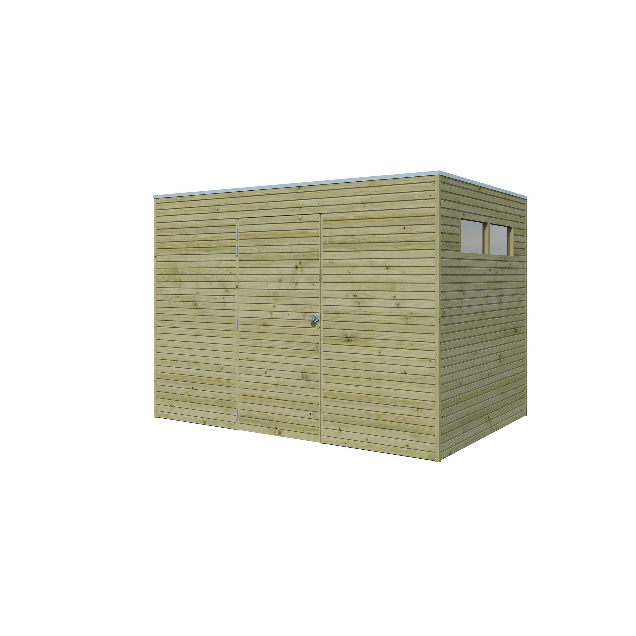 Voir la diapositive 2 : WOODLANDS Abri de jardin en bois QBH2 300X210 - traité autoclave en autoclave 6m2