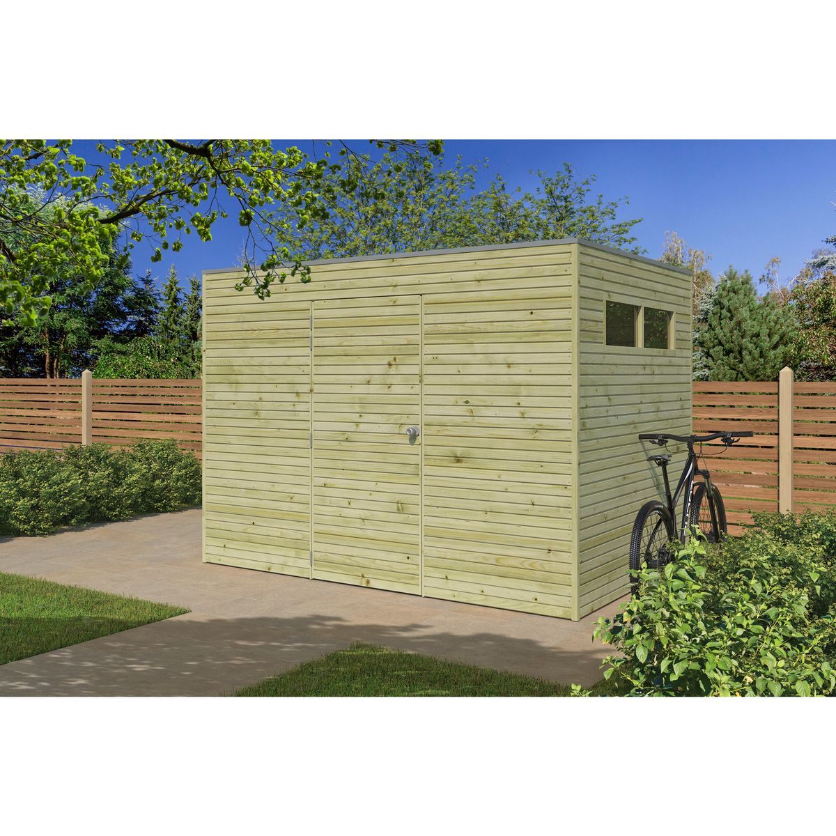 WOODLANDS Abri de jardin en bois QBH2 300X210 - traité autoclave en autoclave 6m2