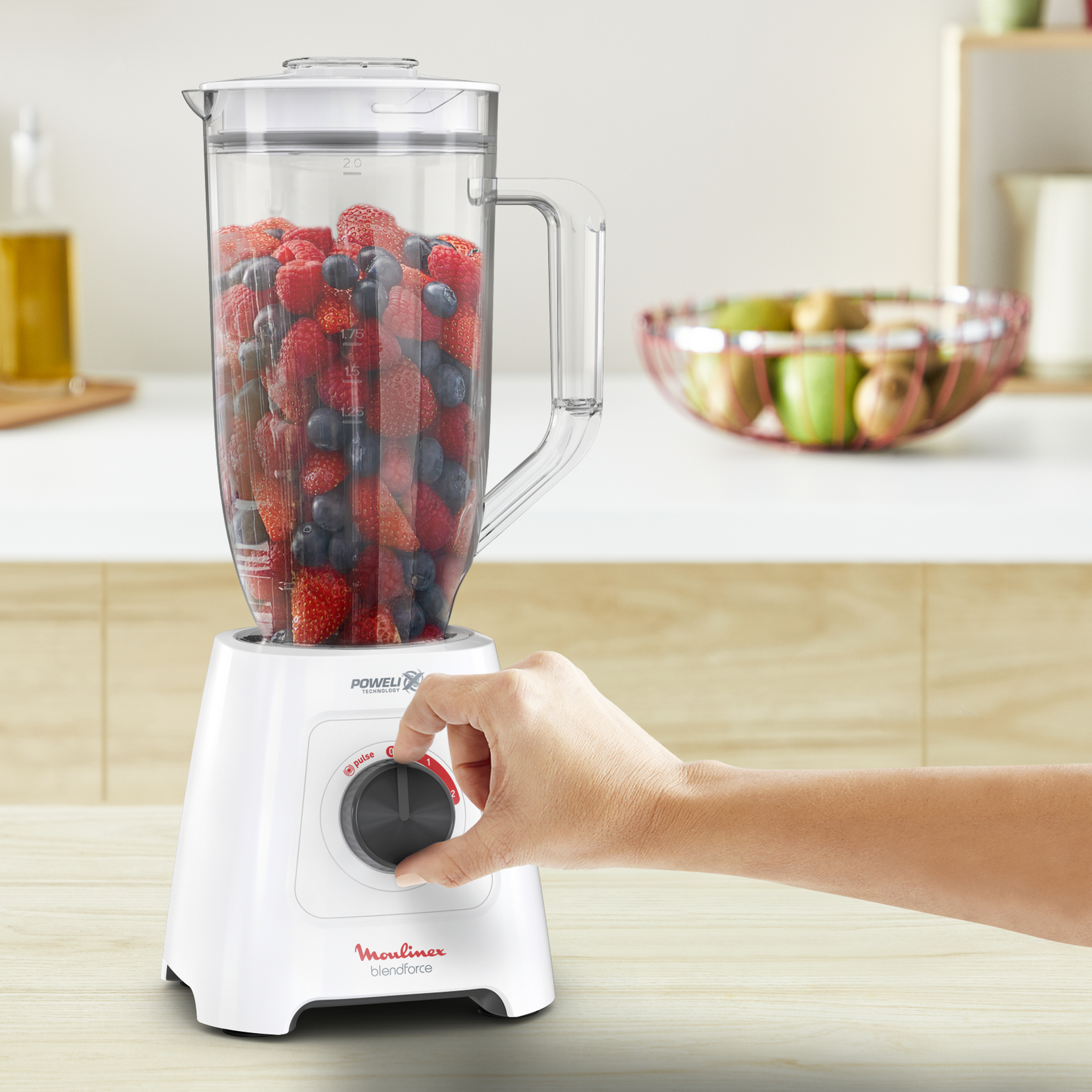 Voir la diapositive 6 : MOULINEX Blender XXL LM458110 - Blanc